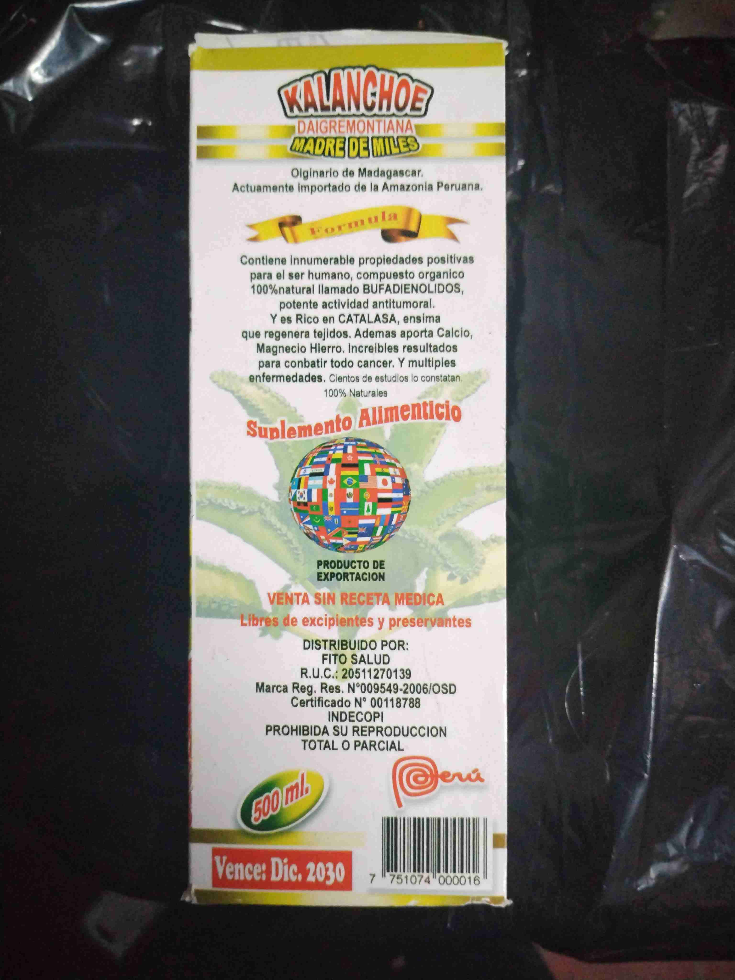 Extracto natural de Kalanchoe Jarabe 500ml - miniatura 2