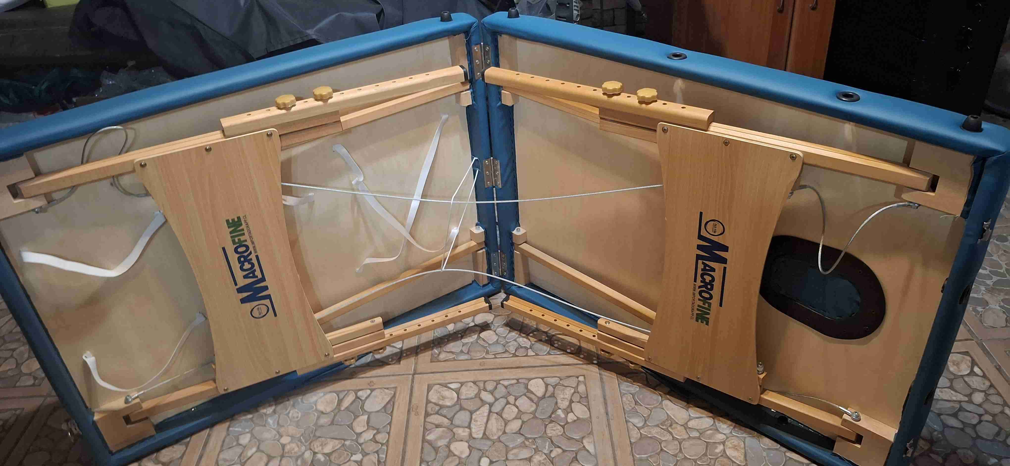 Camilla de masaje azul plegable - miniatura 3