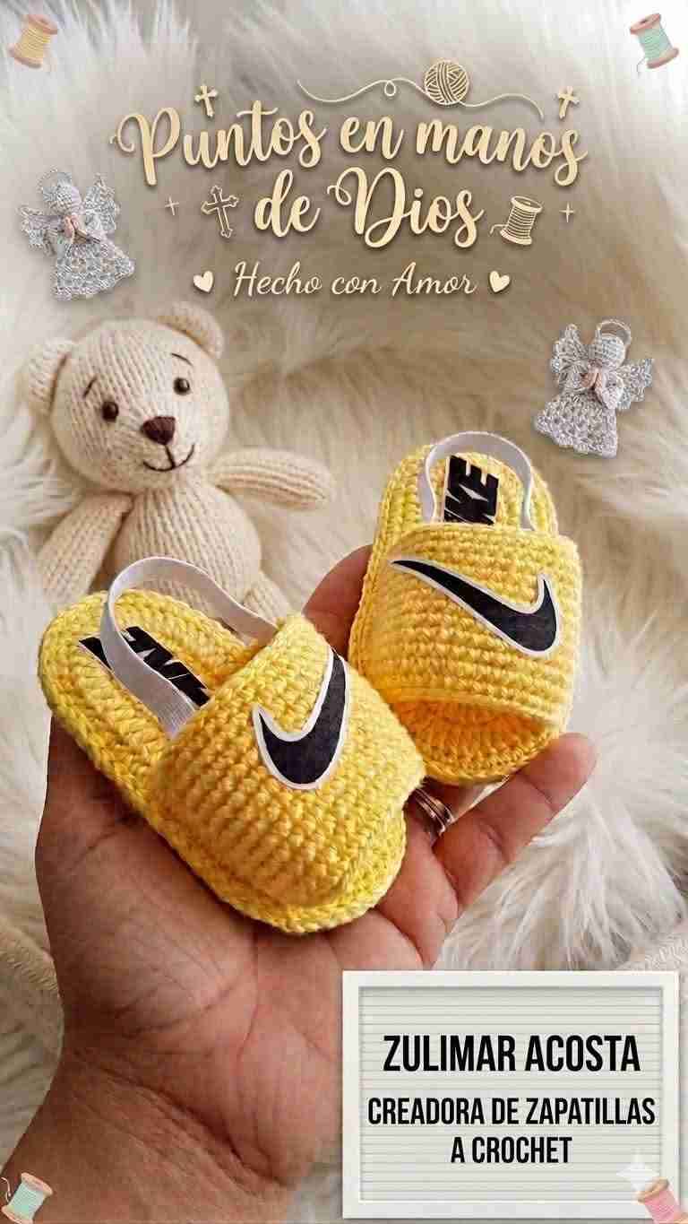 Botines tejidos bebé rosados - miniatura 3