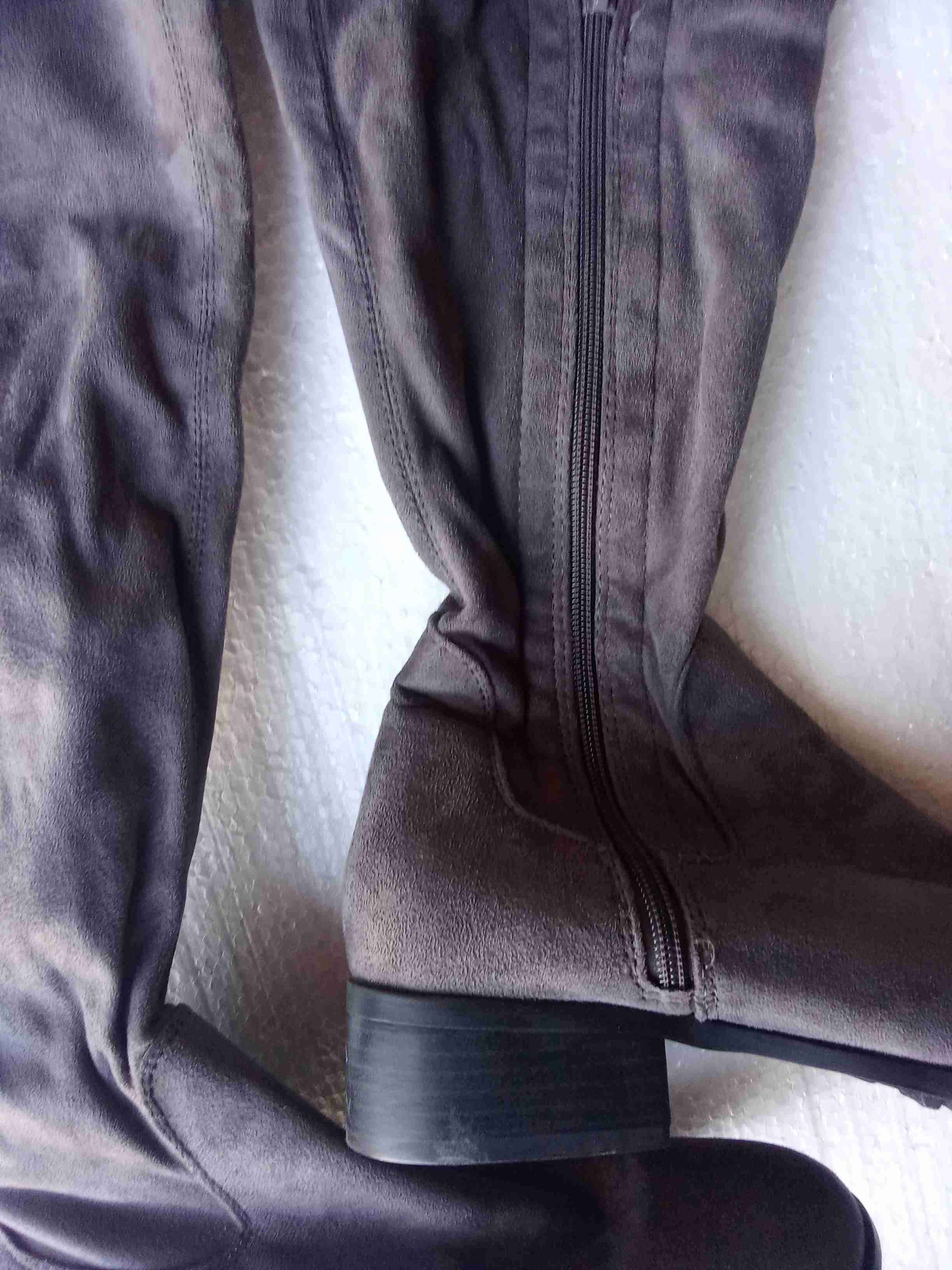 Botas altas de gamuza gris - 3