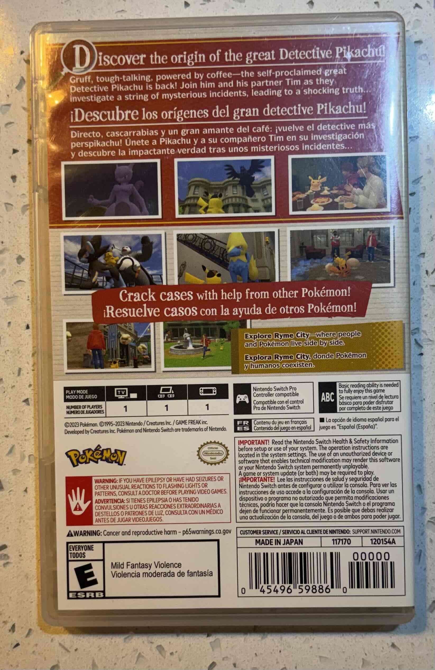 Videojuego Detective Pikachu Switch - miniatura 2