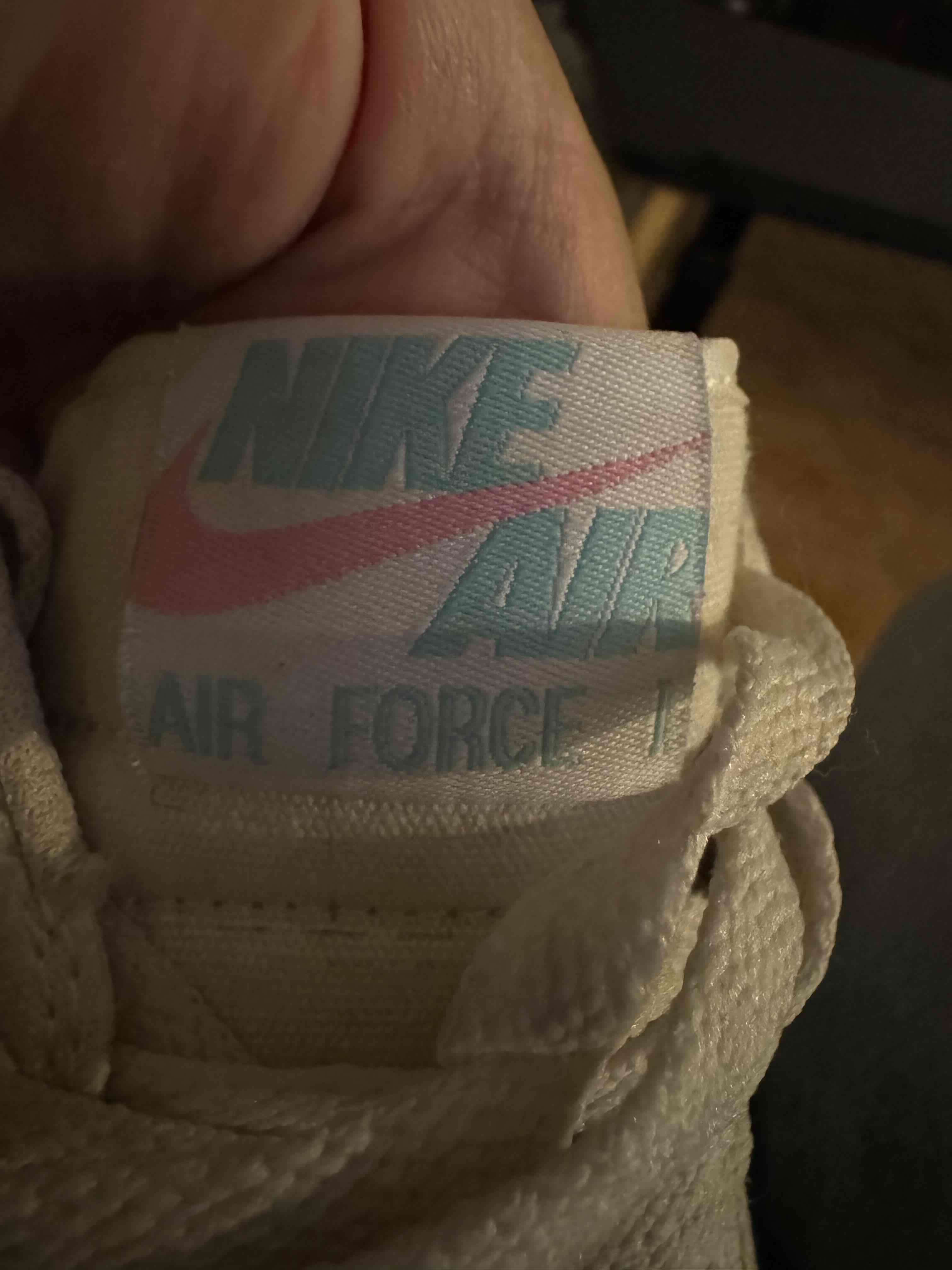 Nike force 1 blancas y rosadas de lona - miniatura 5