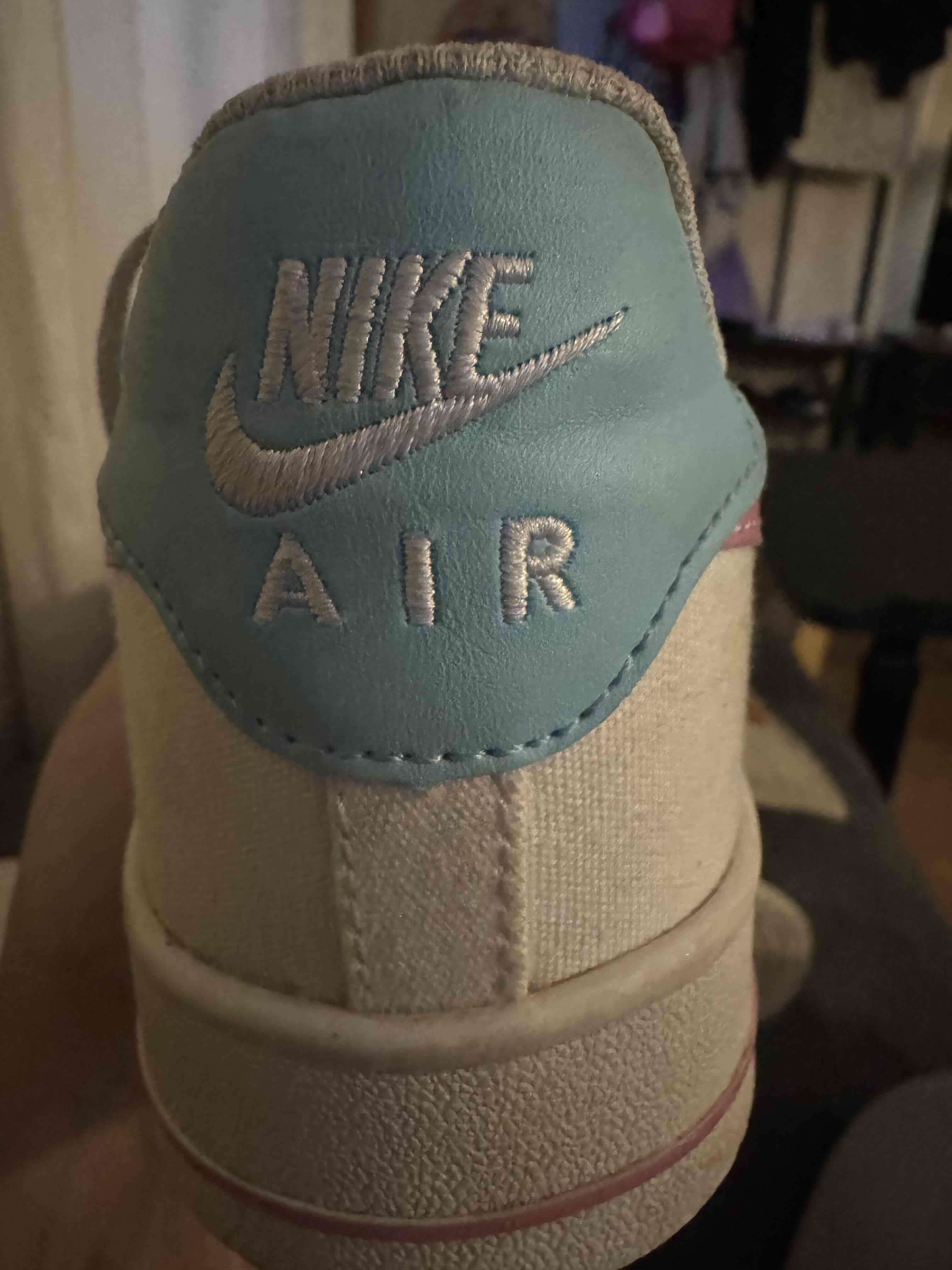 Nike force 1 blancas y rosadas de lona - miniatura 6