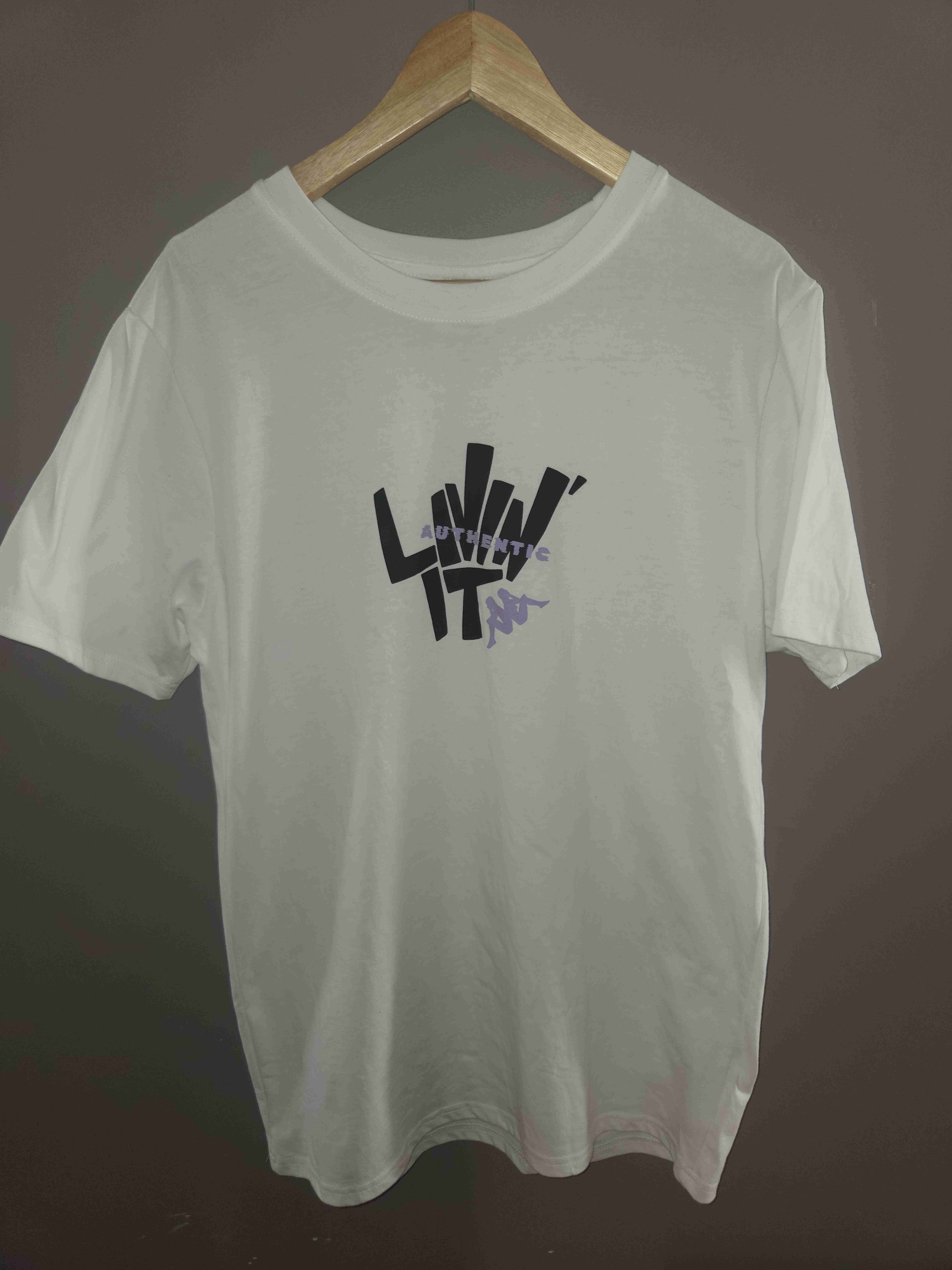 Polera Kappa "Men Livin' It" Blanca - miniatura 1