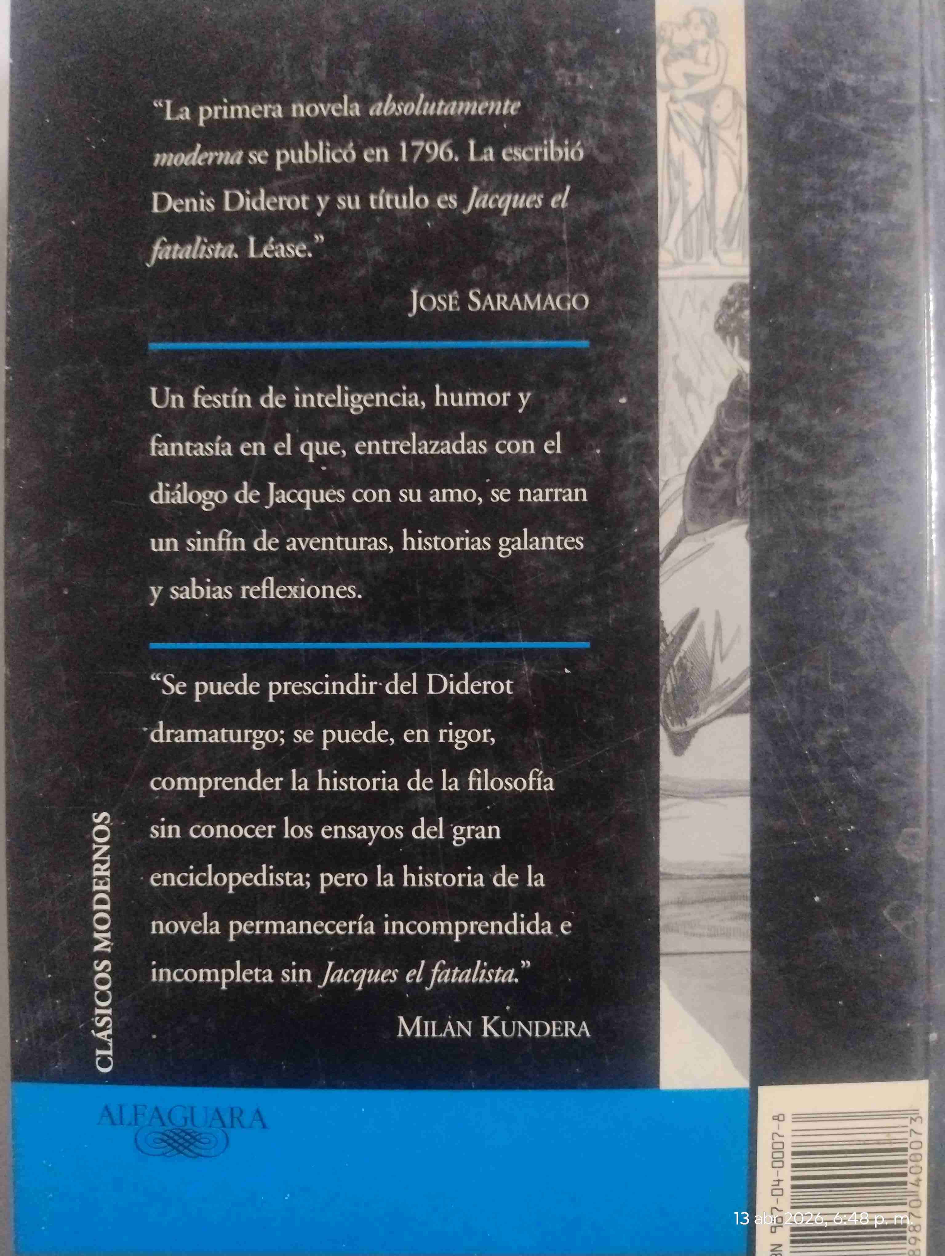 Libro 'Jacques el Fatalista' - 2