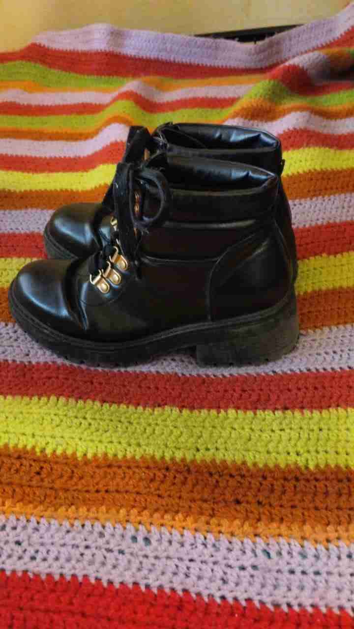 Botines de cuero negro talla 38 - miniatura 2