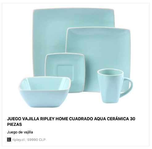 JUEGO VAJILLA CUADRADO AQUACERÁMICA 30 PIEZAS - 2