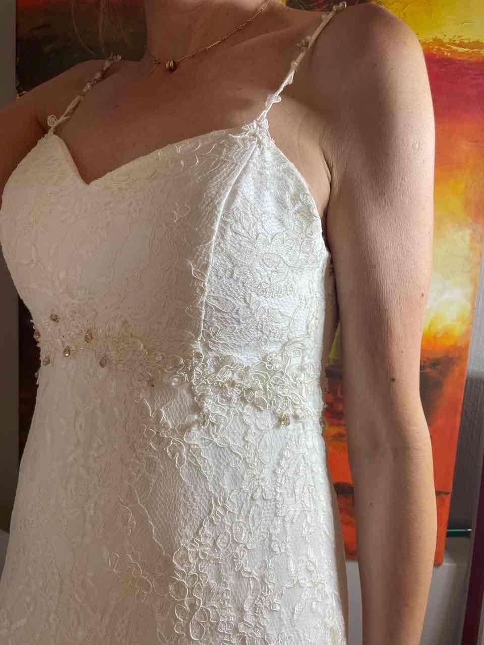 Vestido de novia encaje blanco - miniatura 2