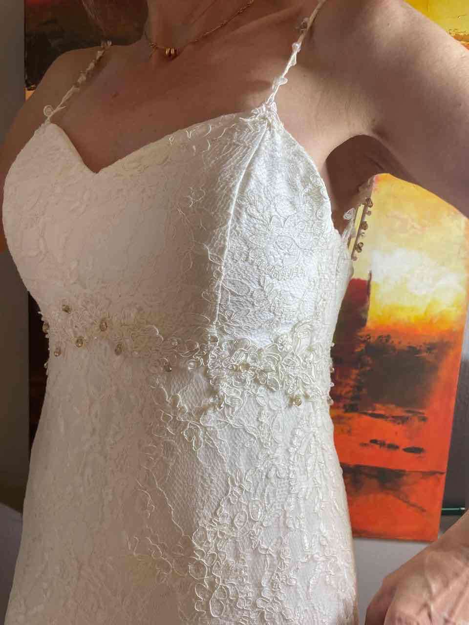 Vestido de novia encaje blanco - miniatura 3