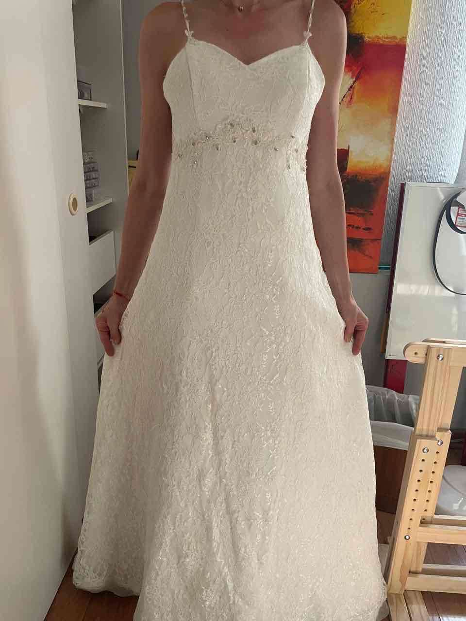 Vestido de novia encaje blanco - miniatura 4