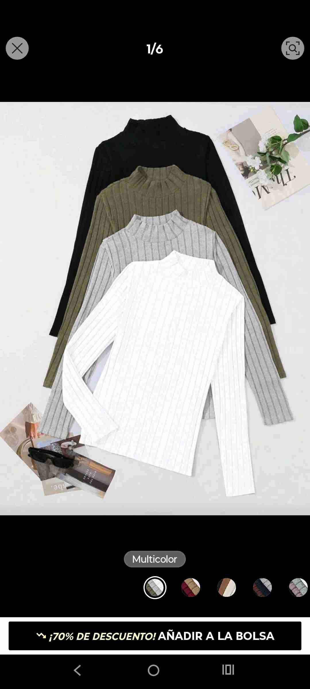 Suéter de punto multicolor - miniatura 4