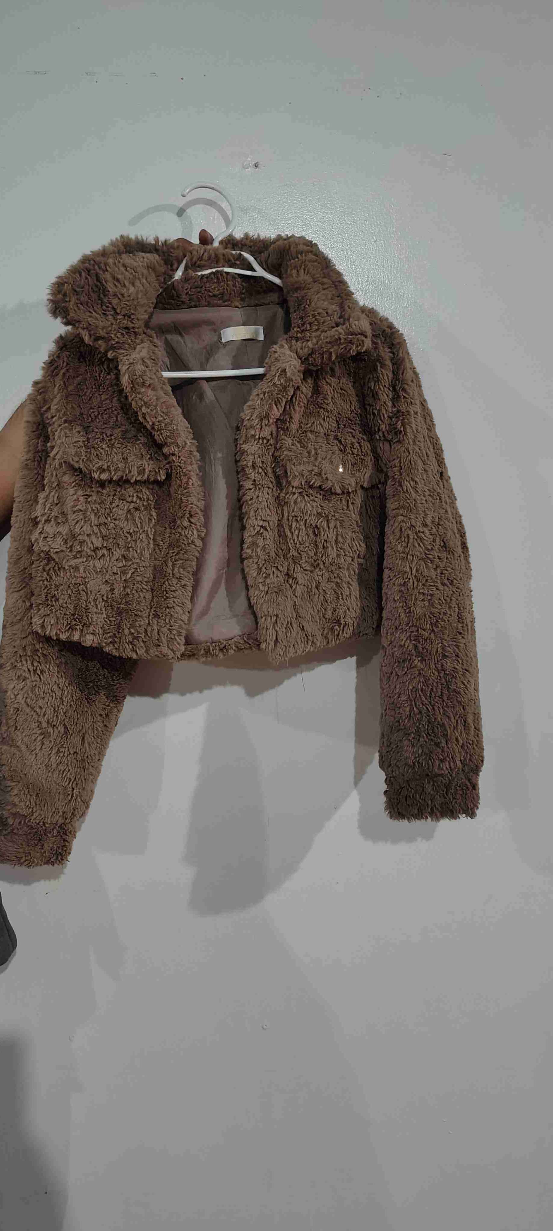 Chaqueta peluda marrón - miniatura 2