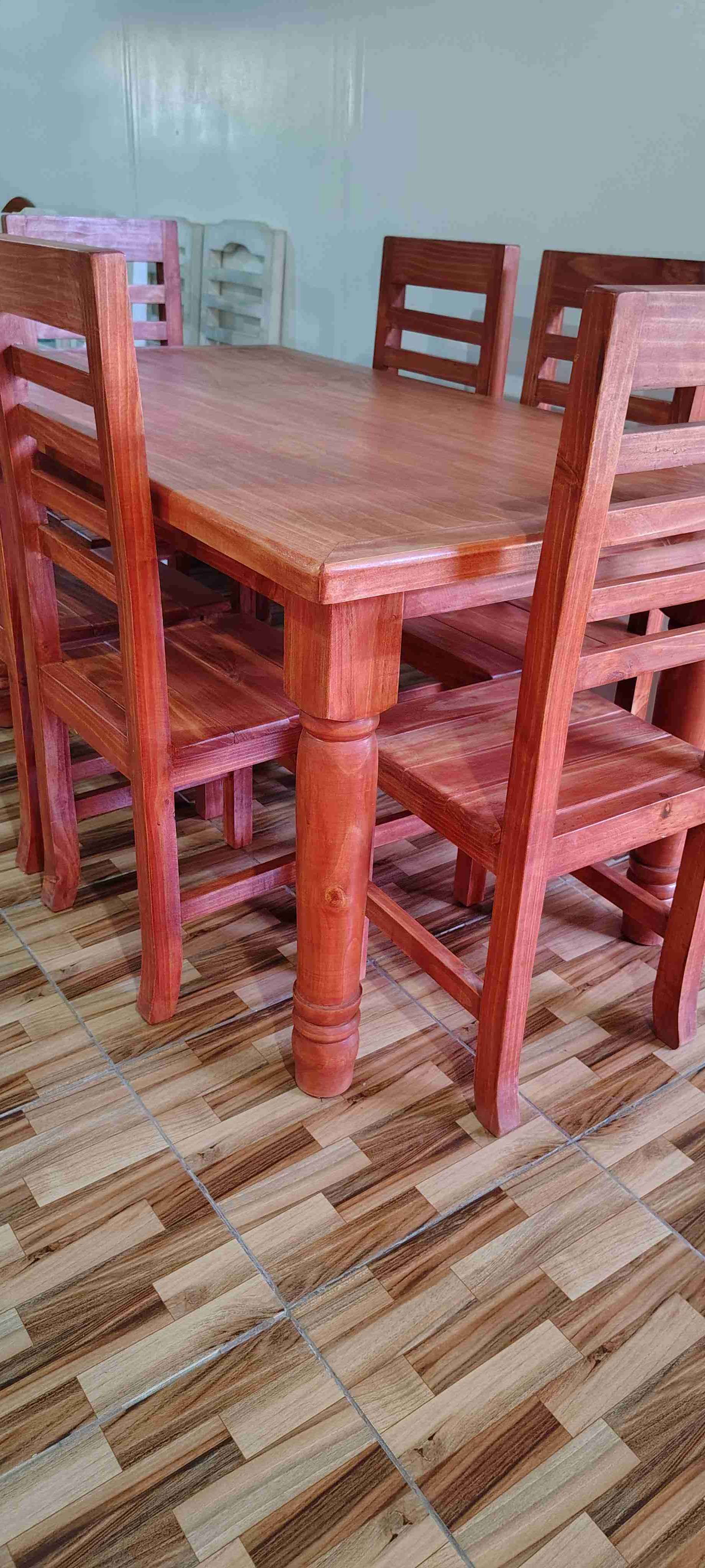 Juego de comedor de madera 6 sillas - miniatura 3
