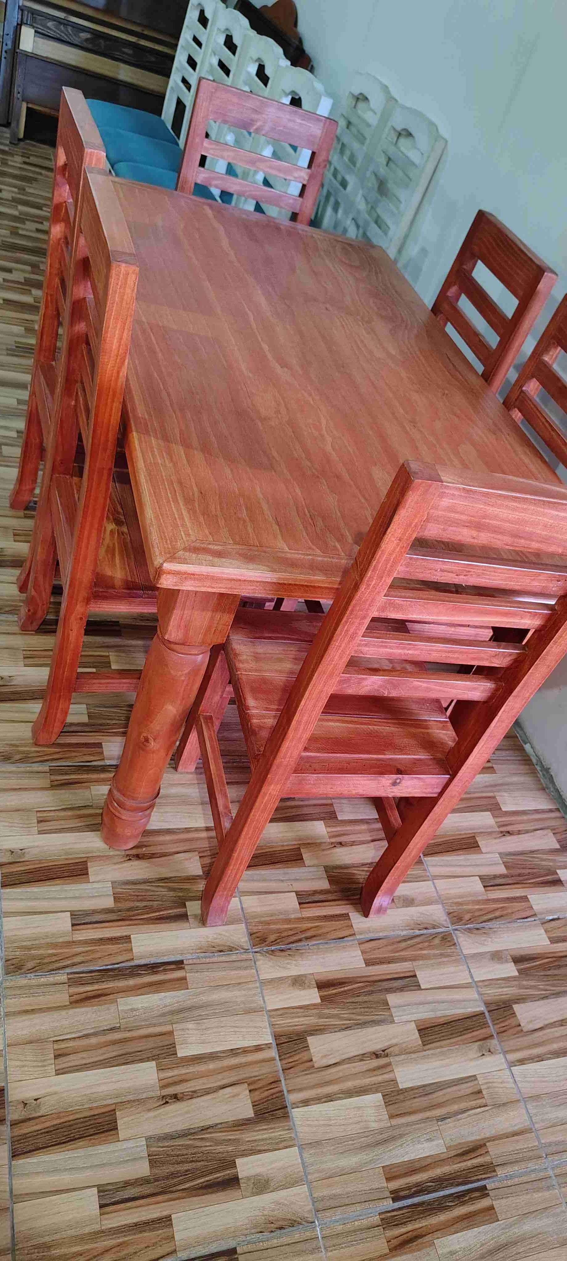 Juego de comedor de madera 6 sillas - miniatura 5