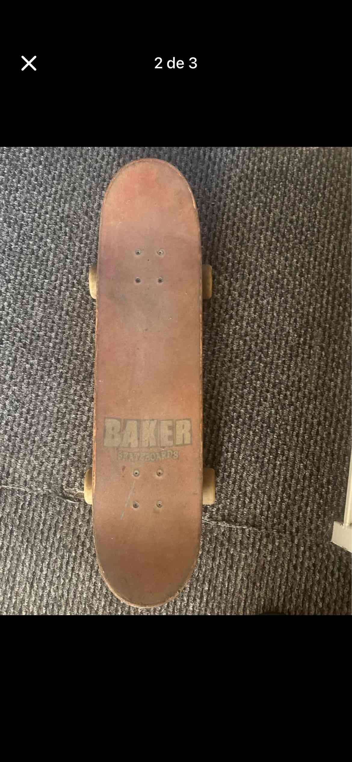 Skateboard rojo BAKER llegar y usar. - miniatura 2