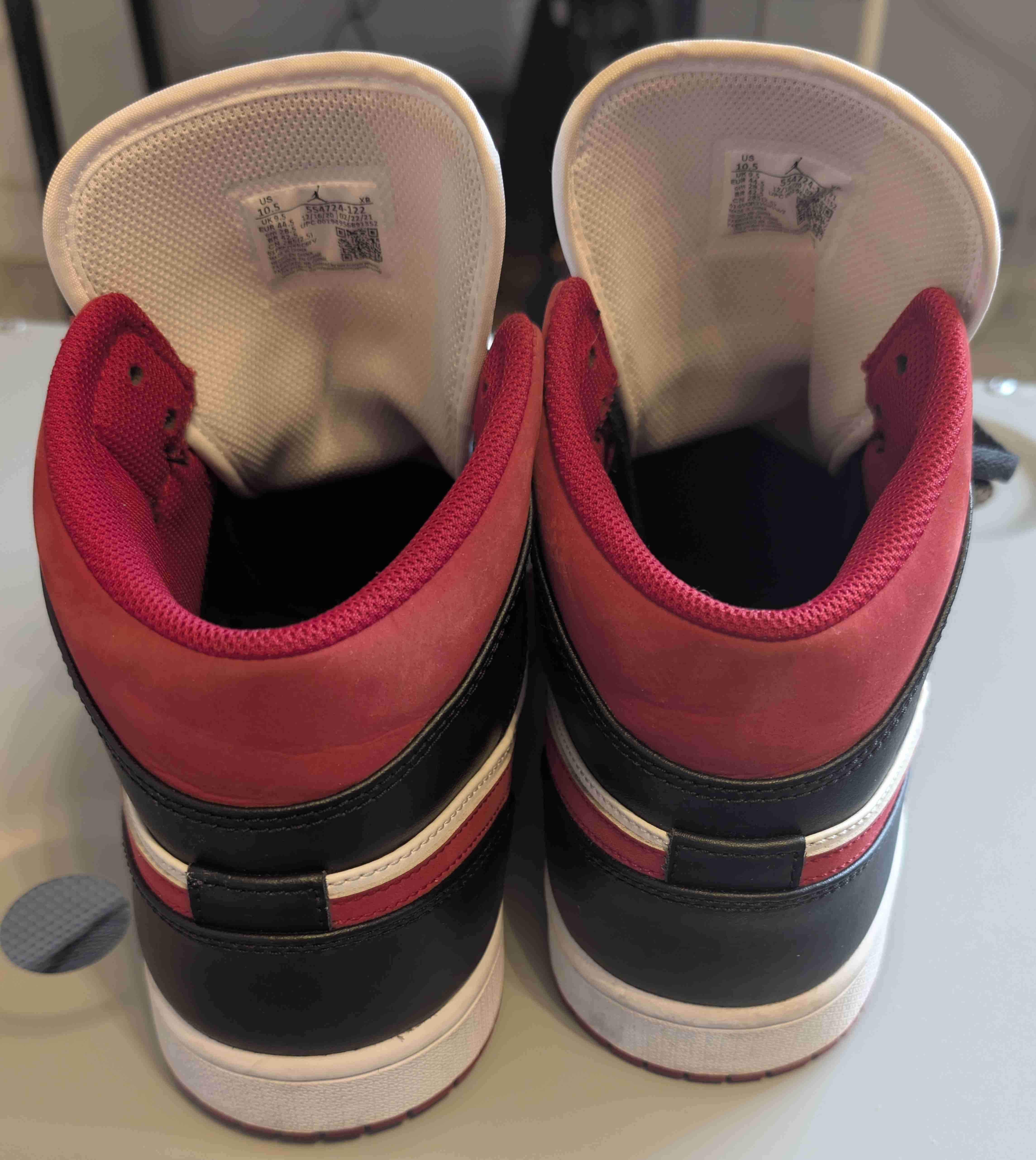 Zapatillas Air Jordan 1 Mid Negro Gimnasio Rojo - miniatura 4