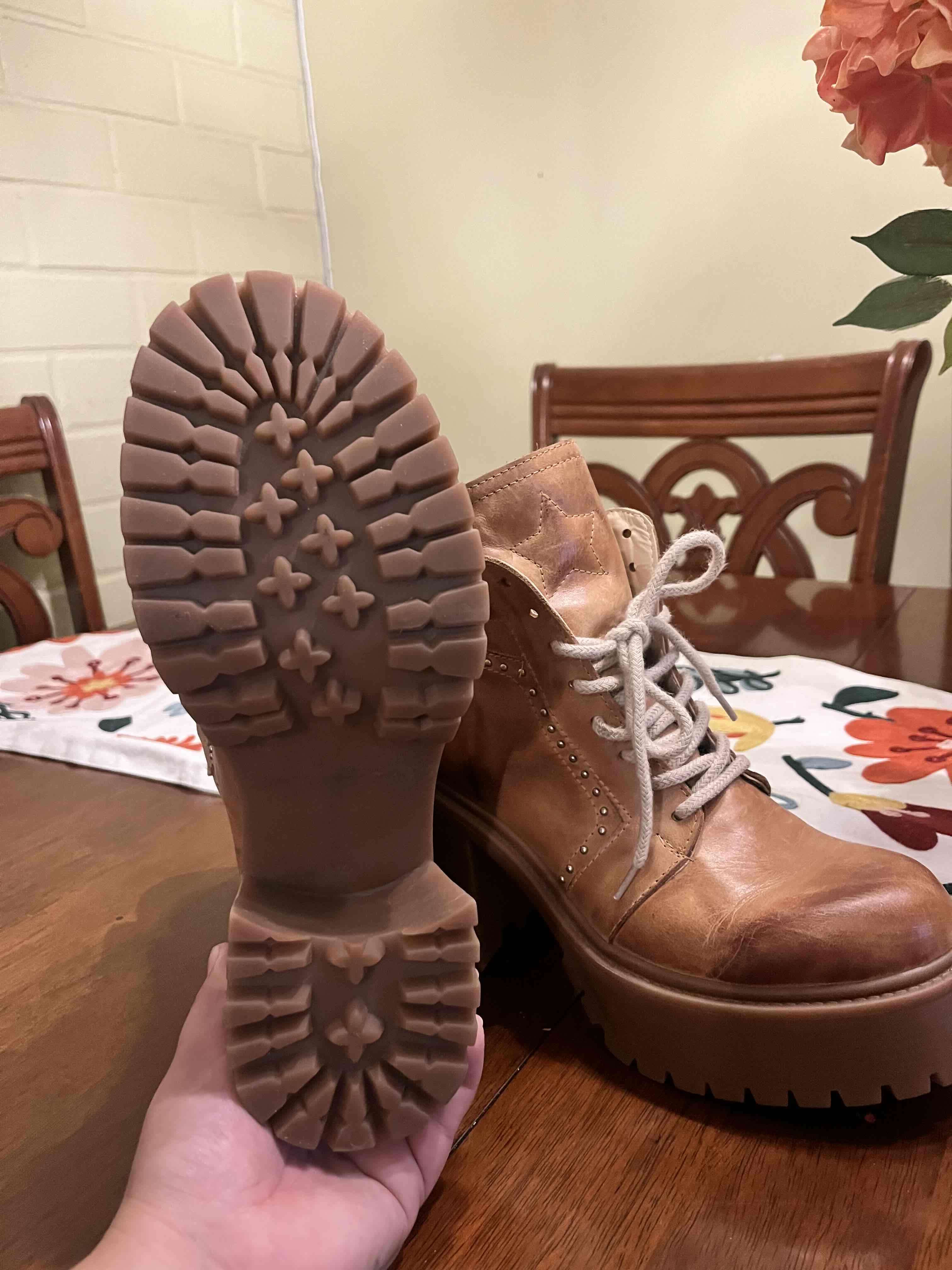 Botines Becca Shoes de cuero marrón - miniatura 2