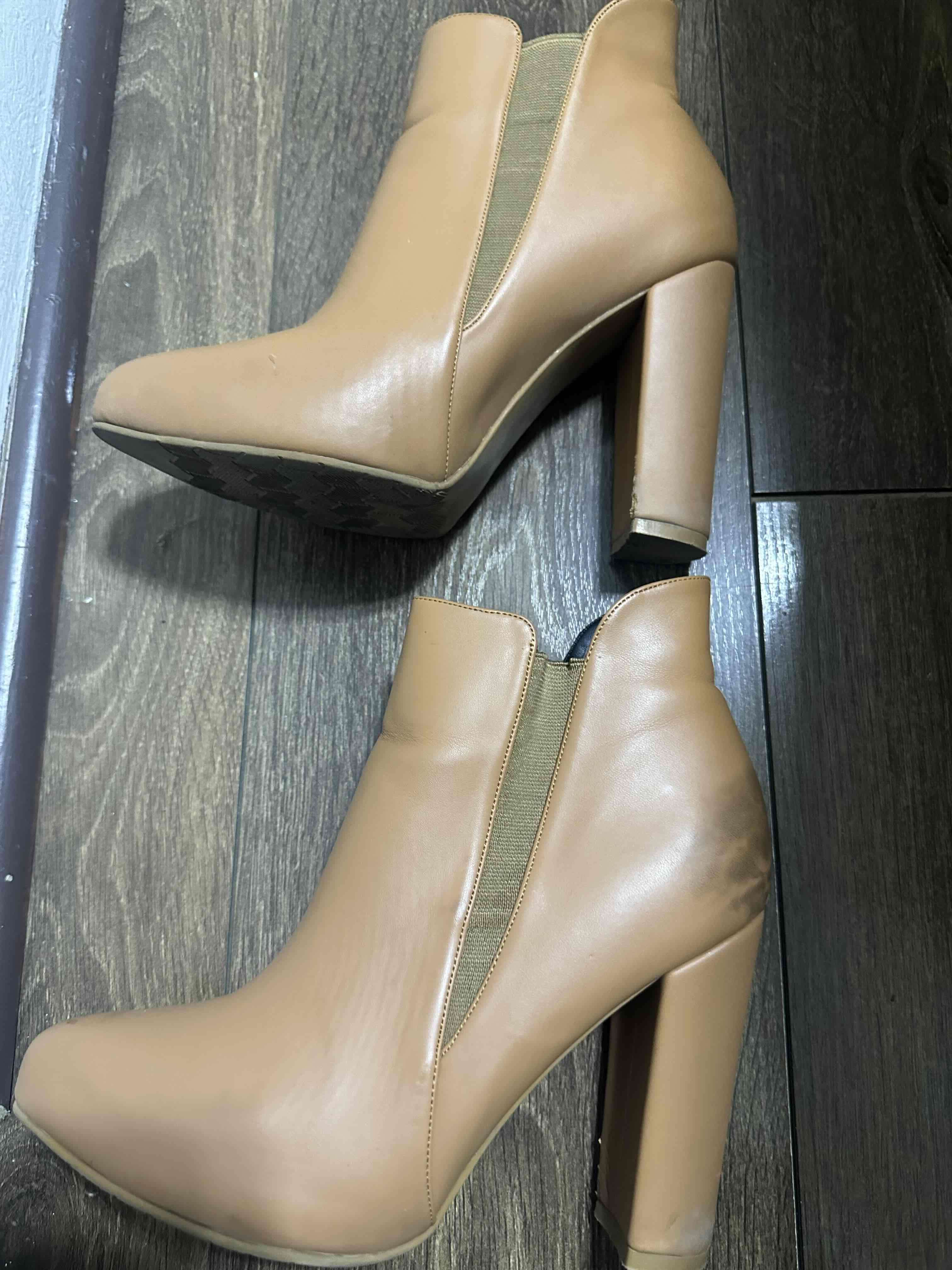 Botines de cuero beige - 2