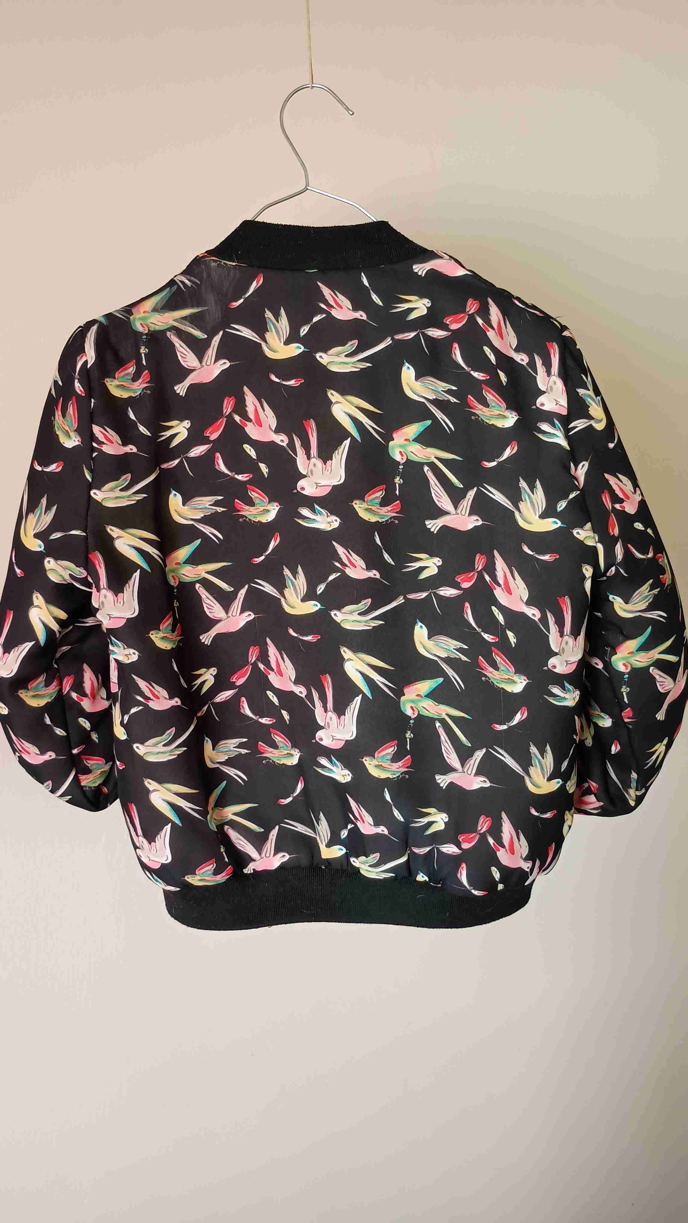 Chaqueta bomber con estampado de aves - 2