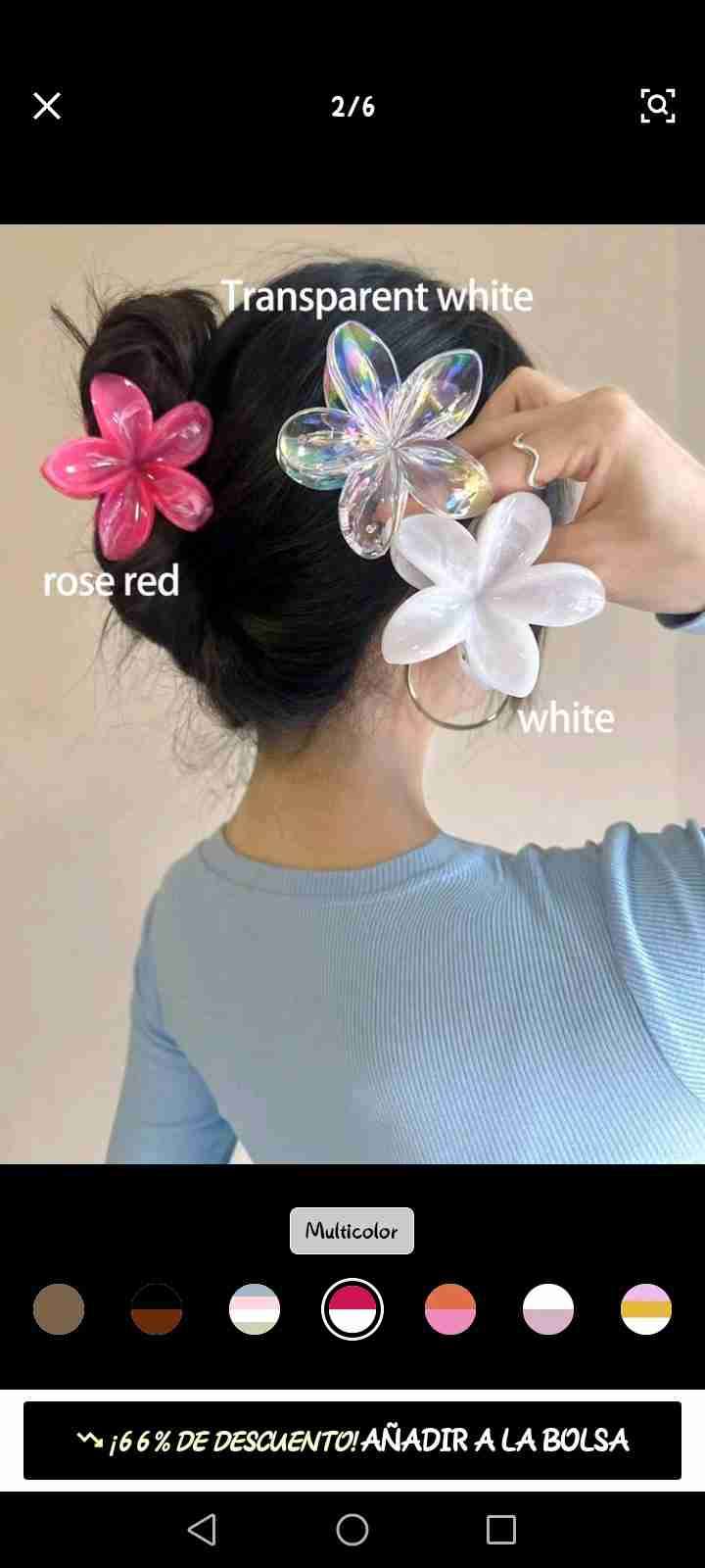 Pinzas para el pelo multicolor