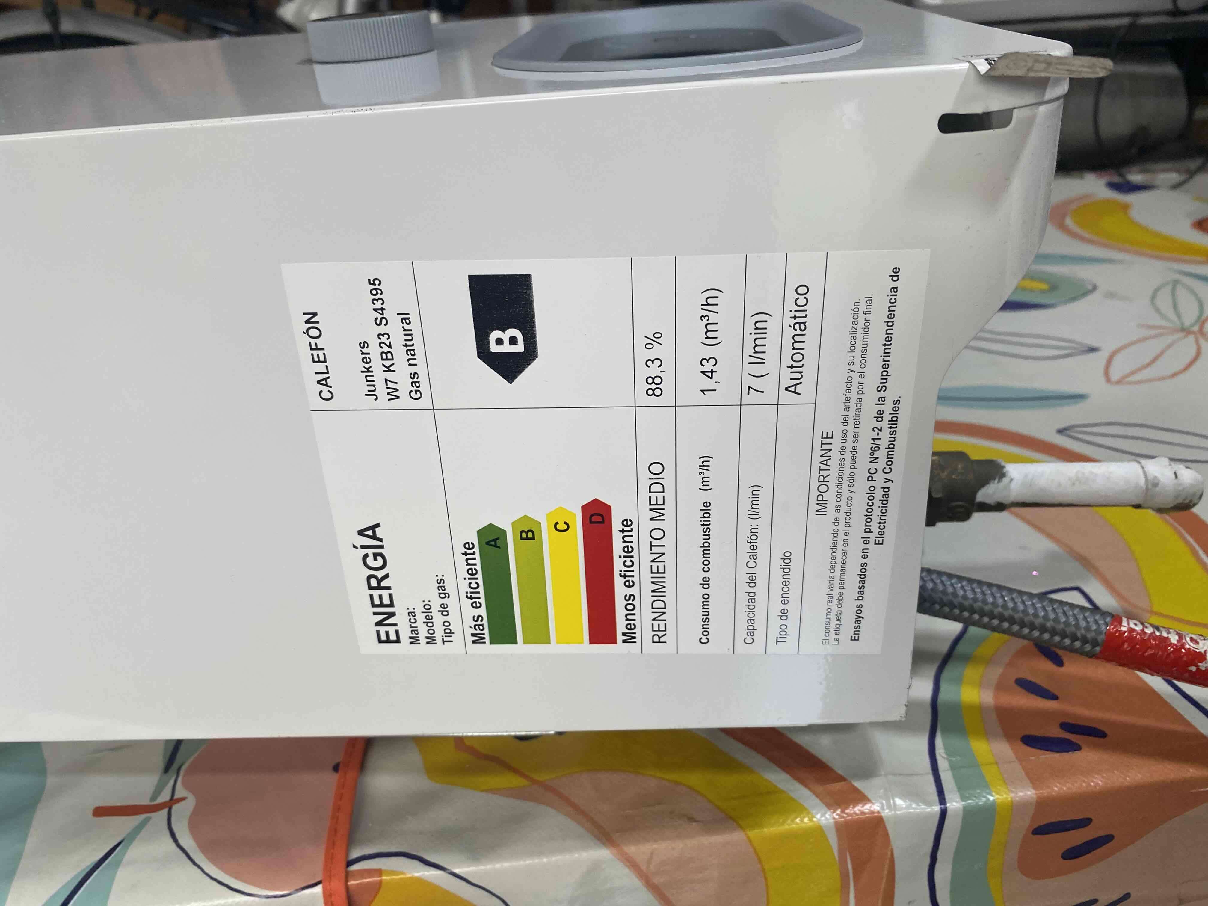 Calefón gas natural Junkers blanco - miniatura 3