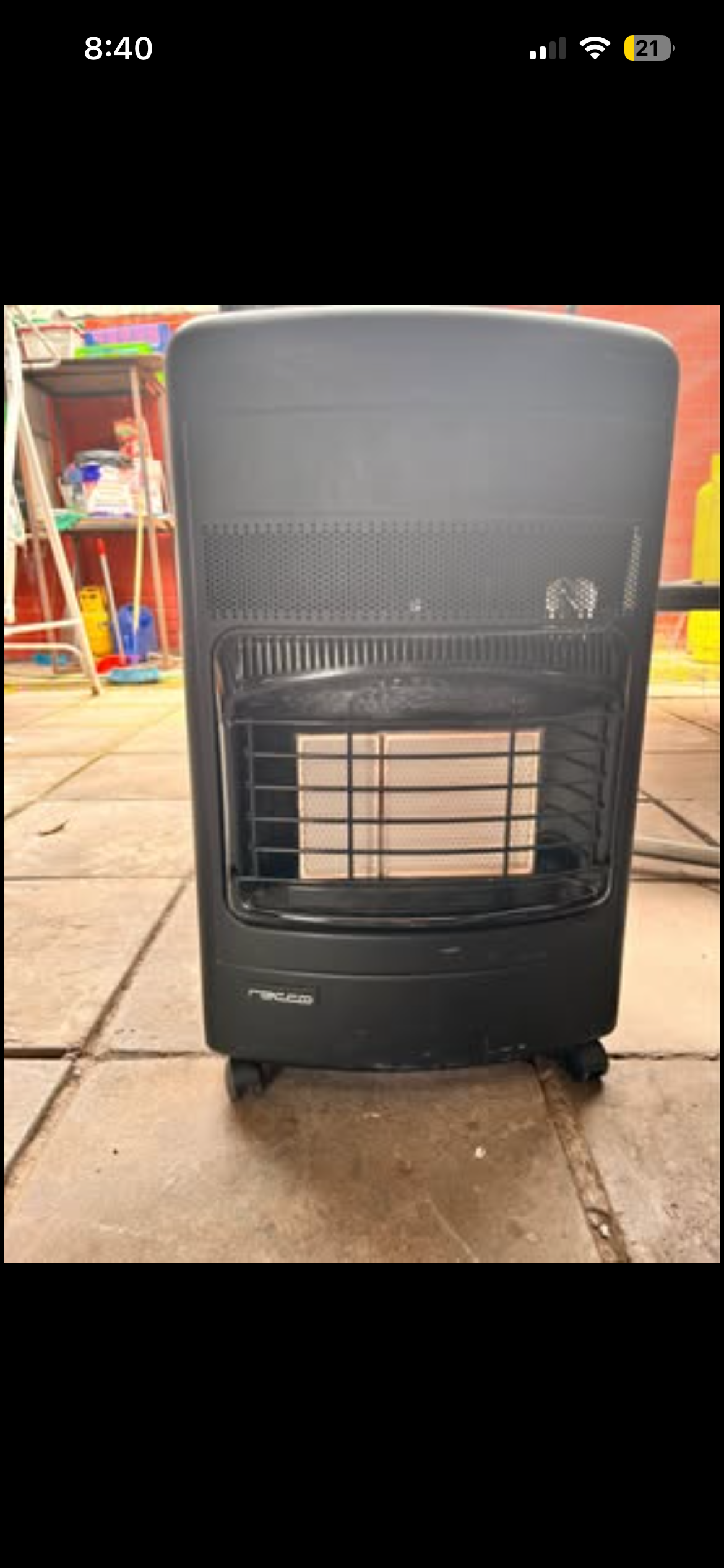 Estufa a gas con ruedas - miniatura 1