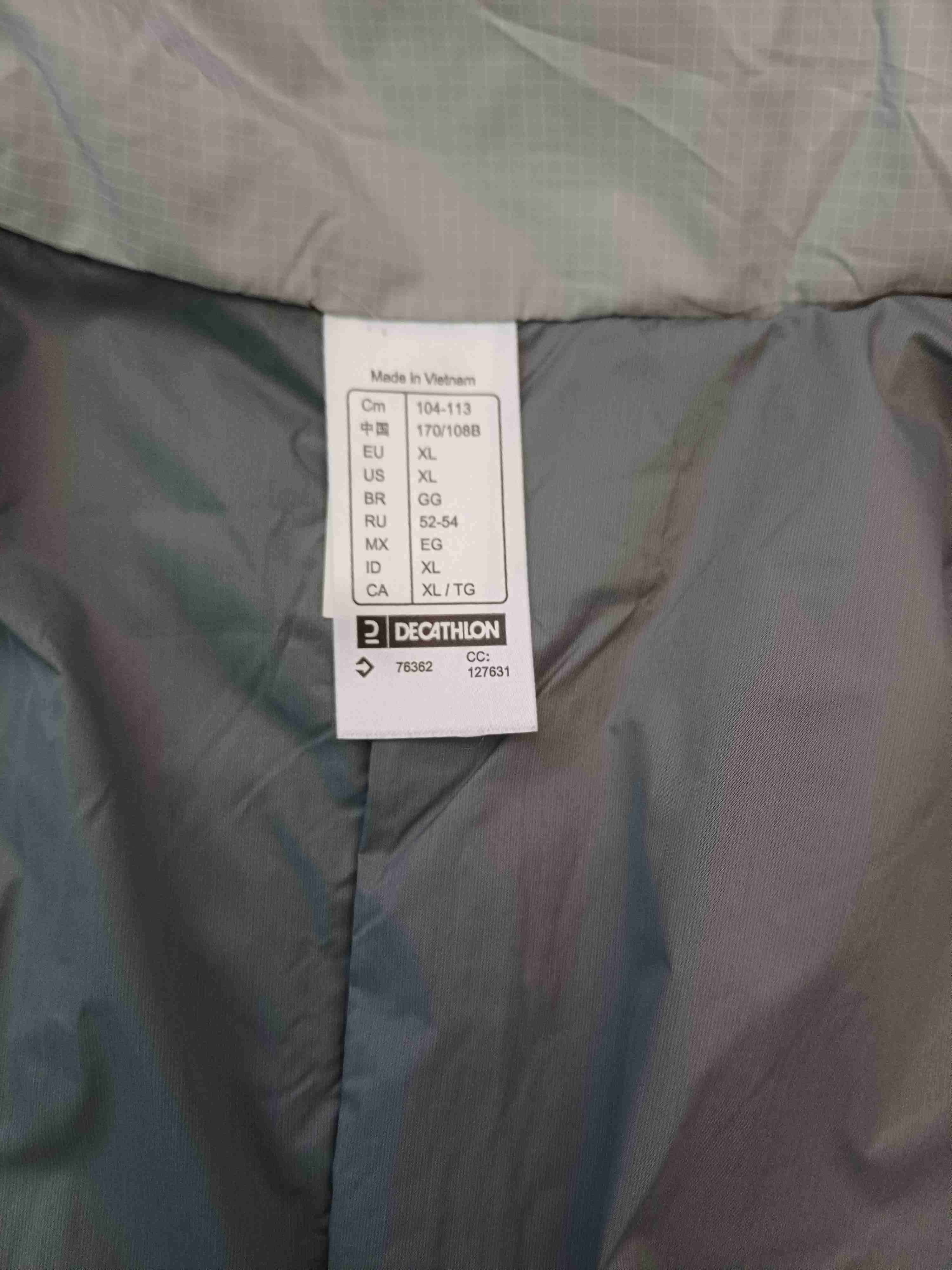 Chaqueta acolchada gris Forclaz - miniatura 3