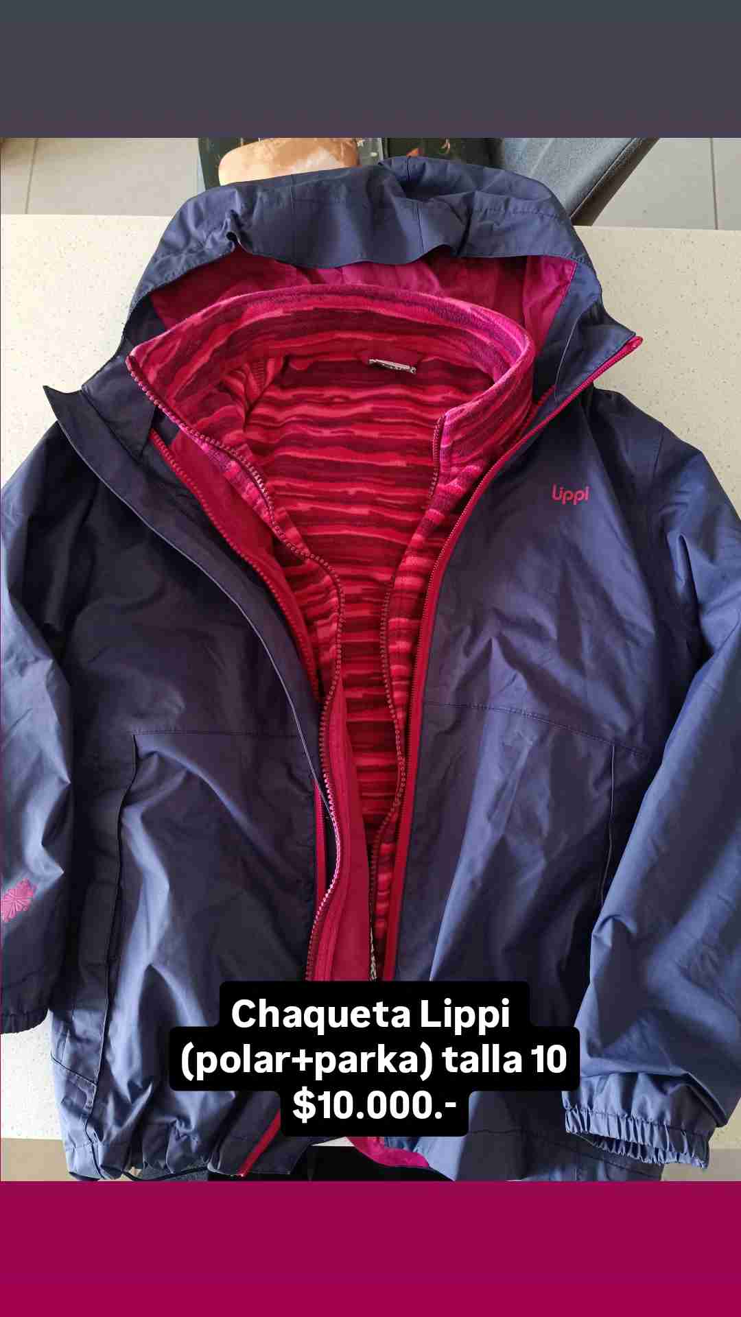 Chaqueta Lippi polar y parka talla 10