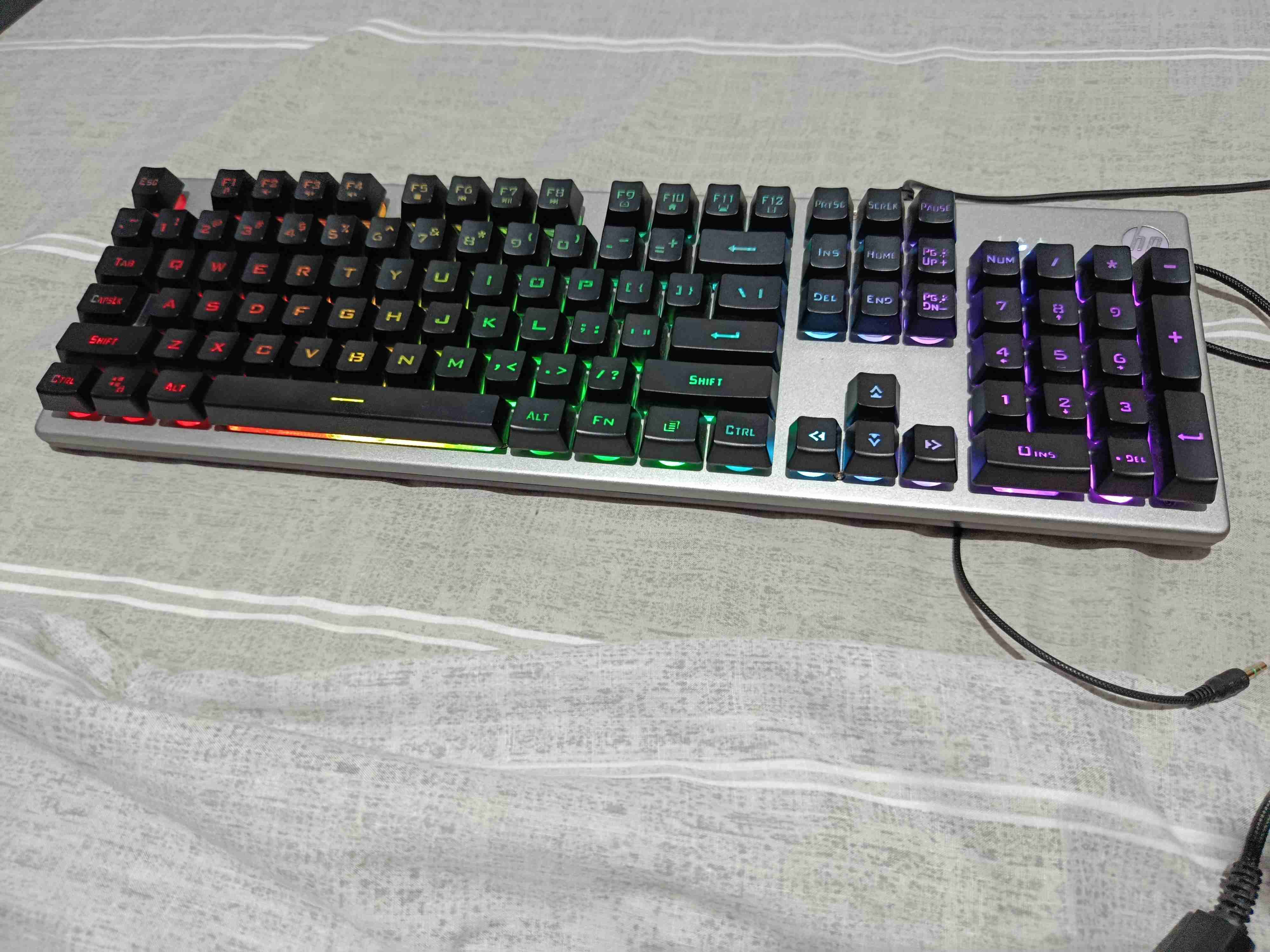 Teclado hp LED con cable - 2