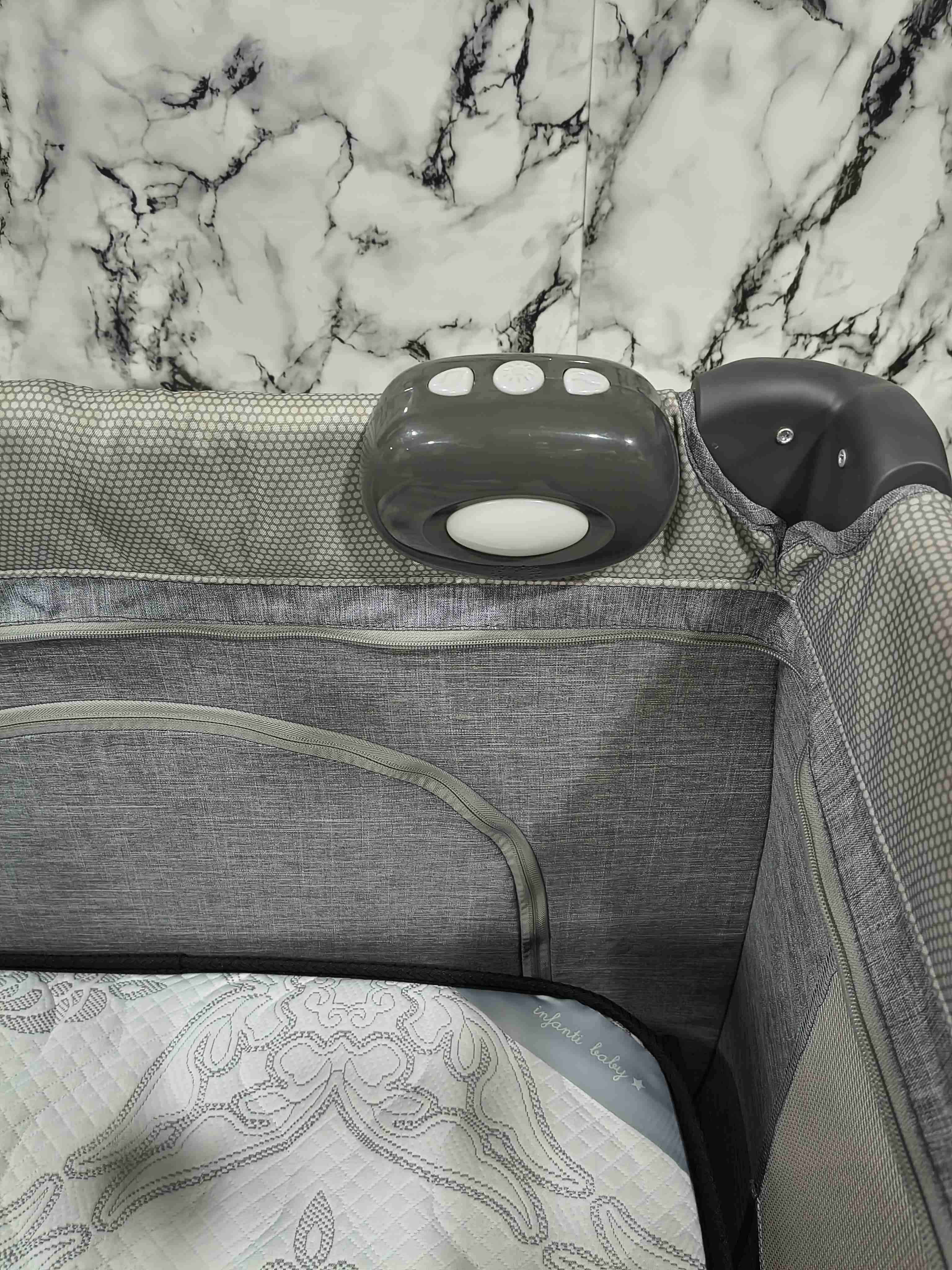 Cuna corral plegable gris - miniatura 4