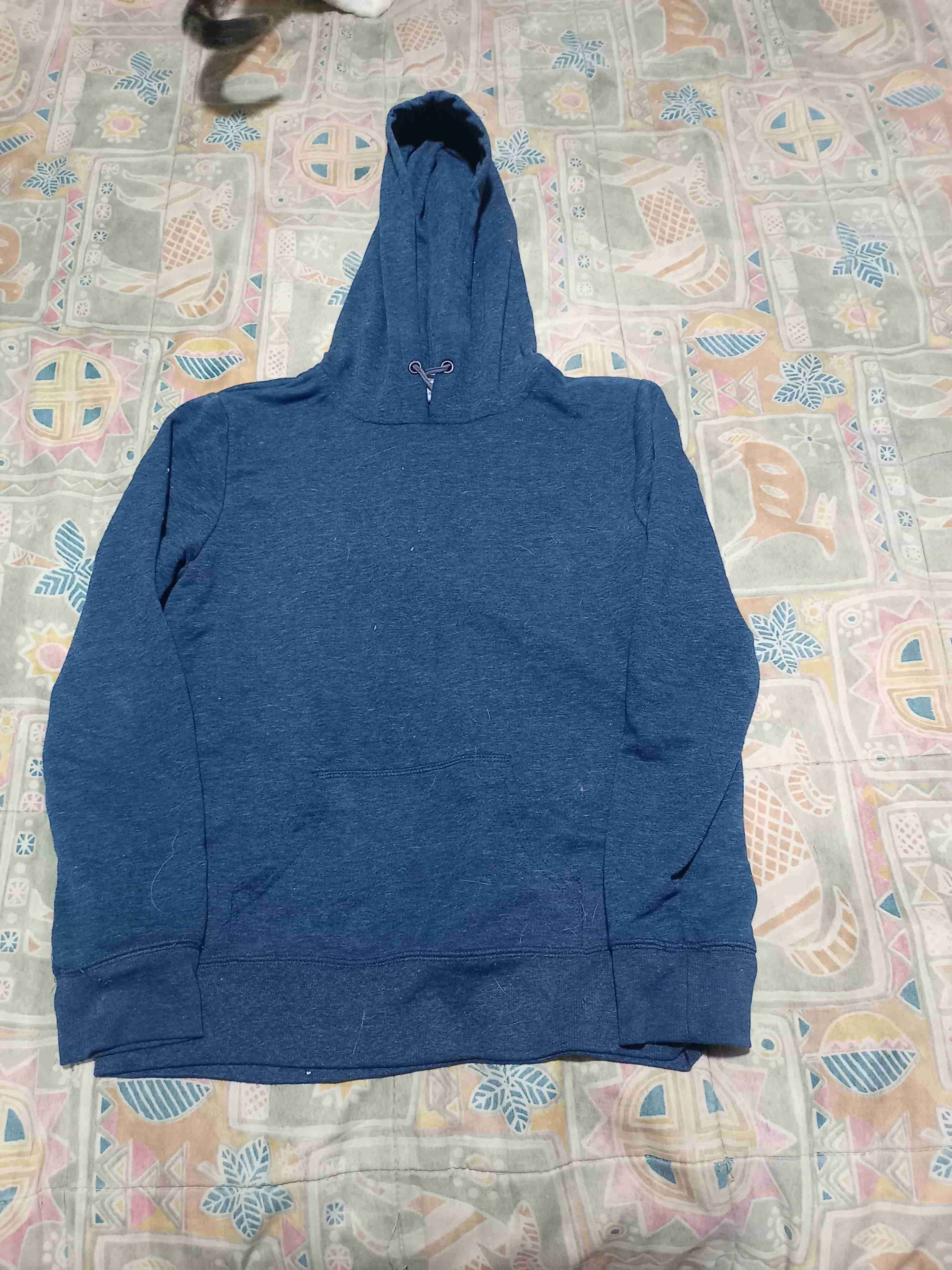 Polerón azul con capucha - 1