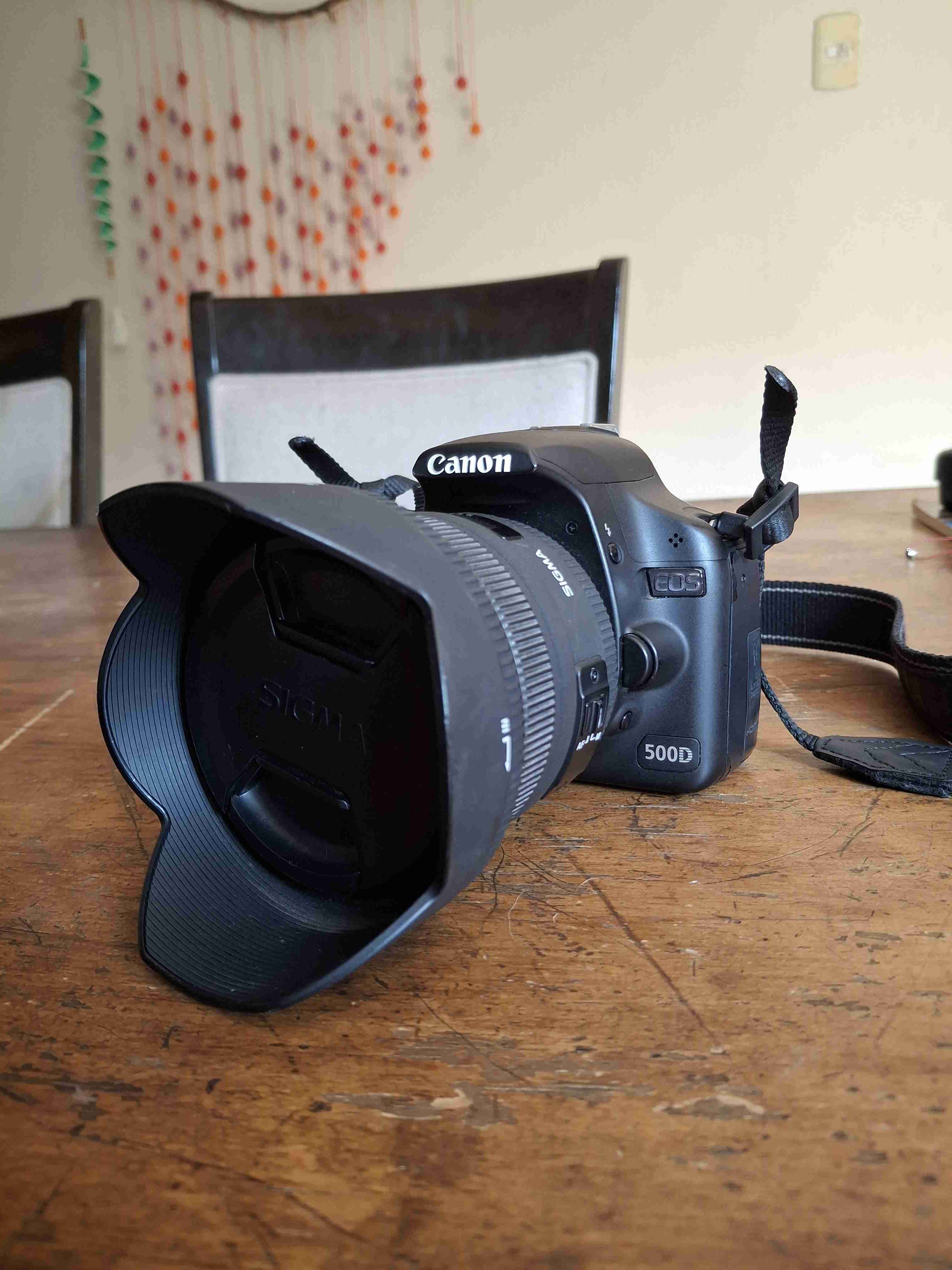 Cámara Canon EOS 500D+lente sigma 50mm f/1.4 EX DG - miniatura 1
