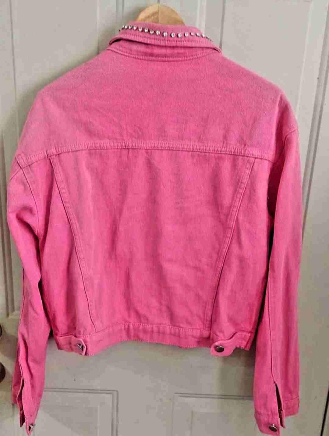 Chaqueta rosa con tachas talla L /xl - miniatura 2