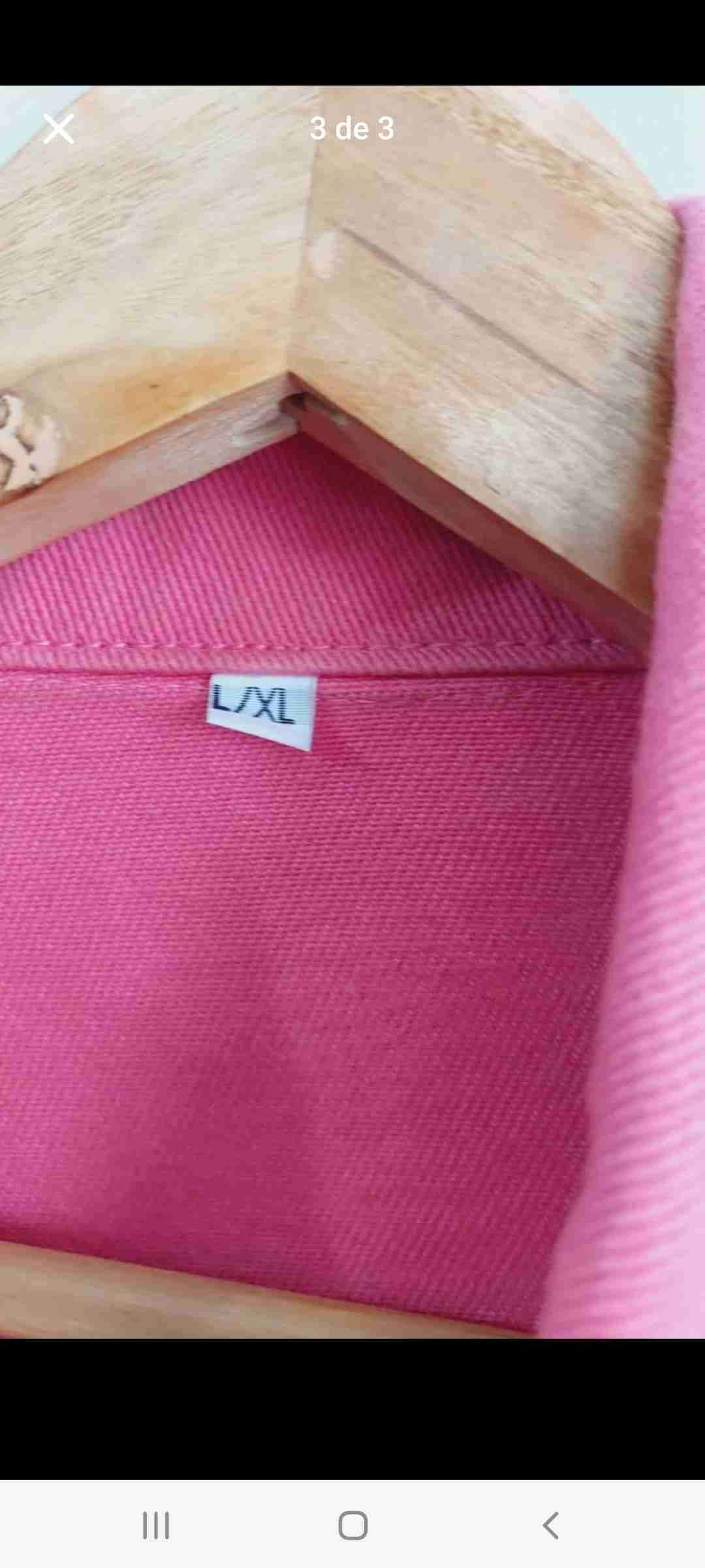 Chaqueta rosa con tachas talla L /xl - miniatura 3