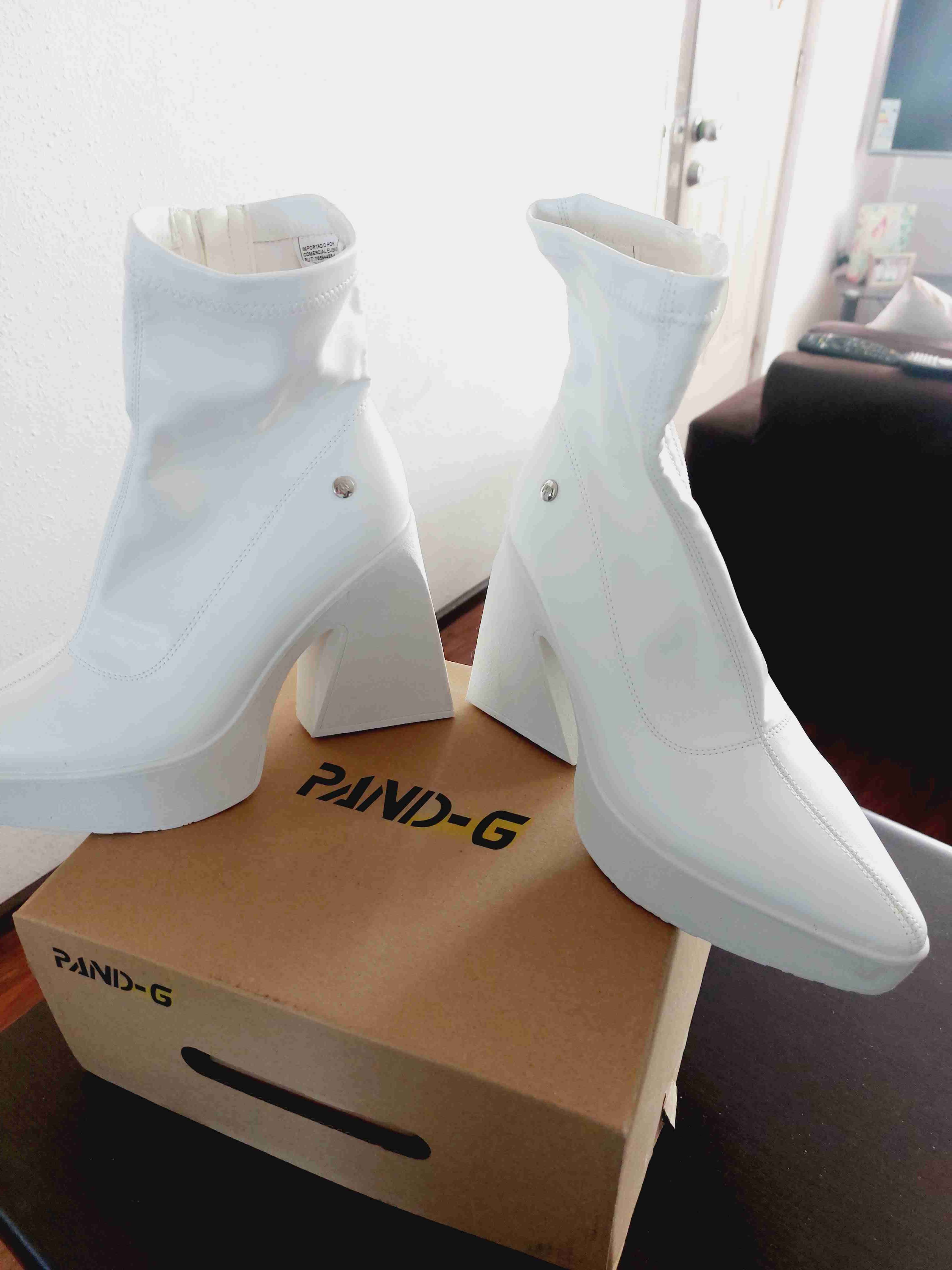 Botines de plataforma blancos 37 - miniatura 2