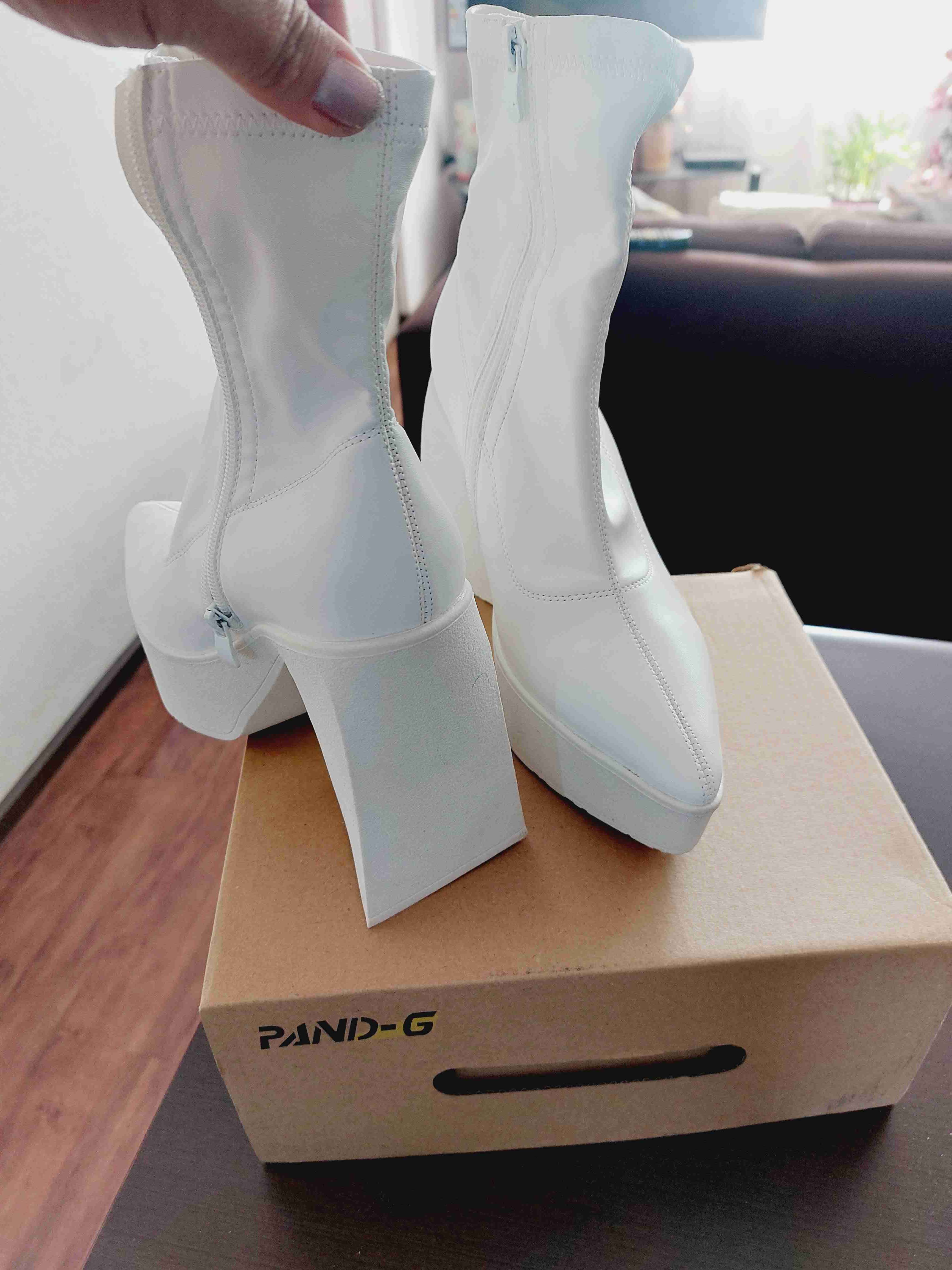 Botines de plataforma blancos 37 - miniatura 3