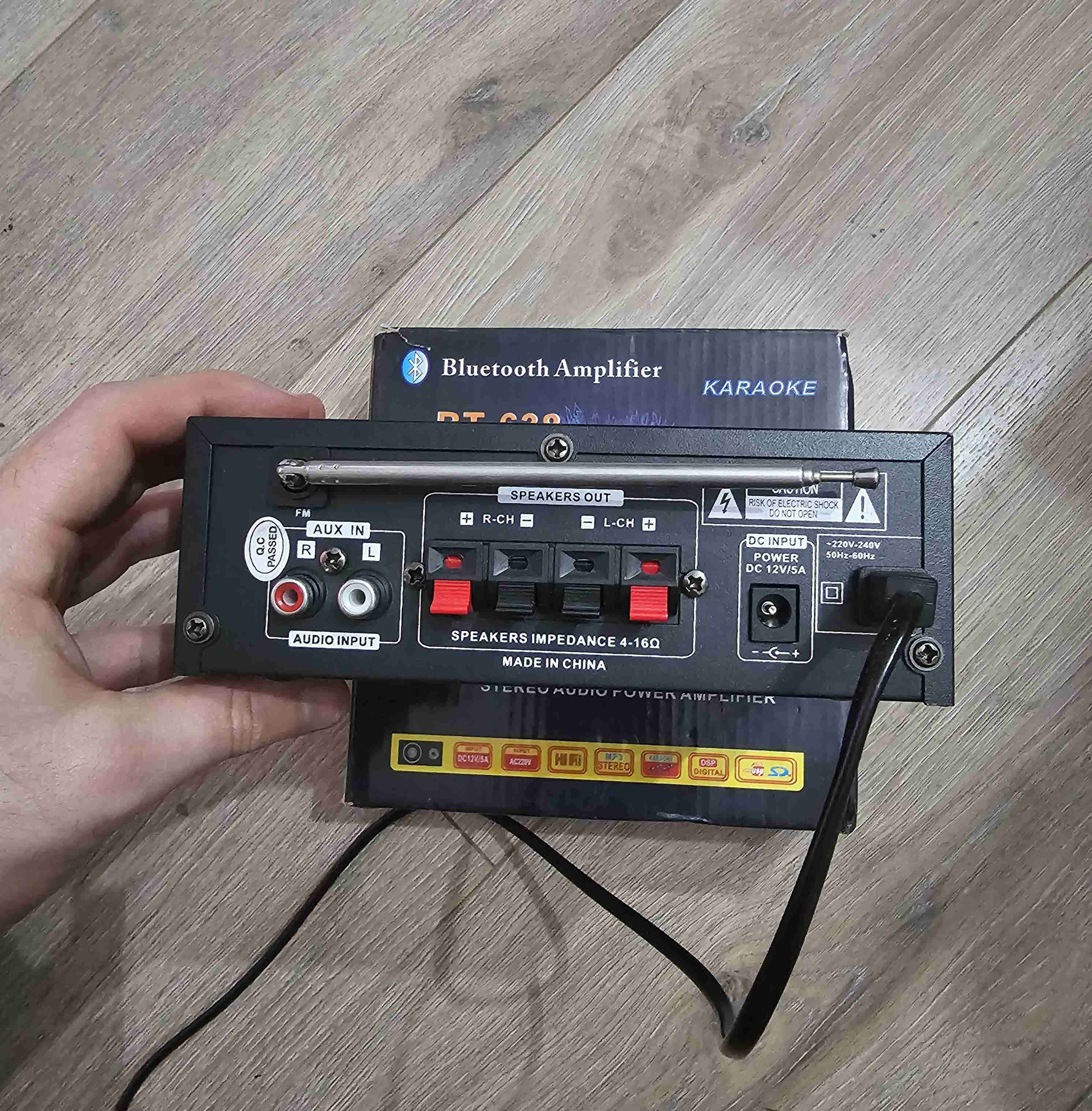 Amplificador Bluetooth Karaoke 12V y 220V  BT-638 - miniatura 3