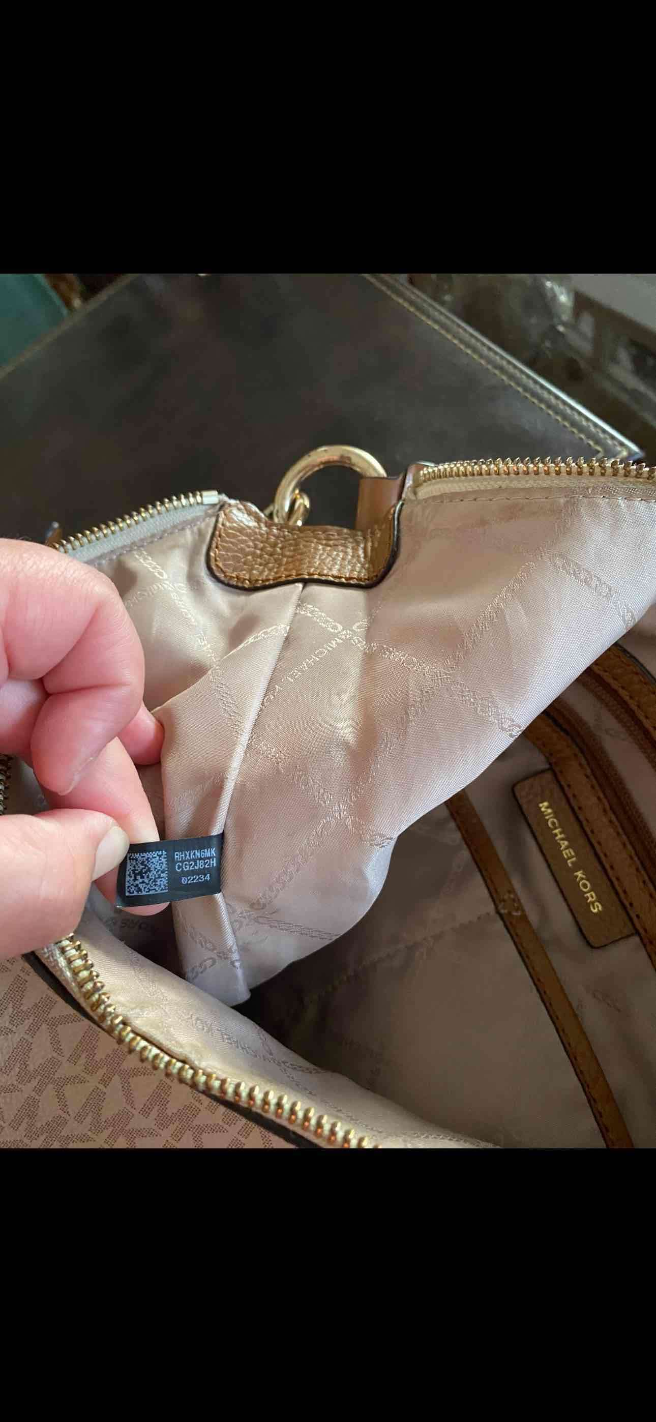 Cartera Michael Kors  beige y café - miniatura 3