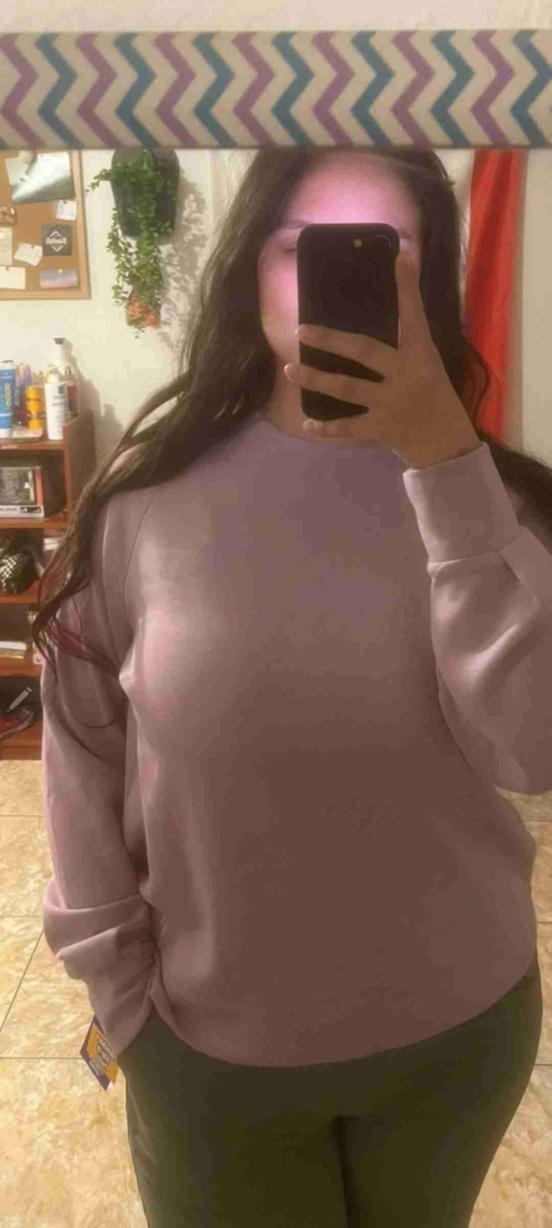 Polerón lila casual para mujer - 1