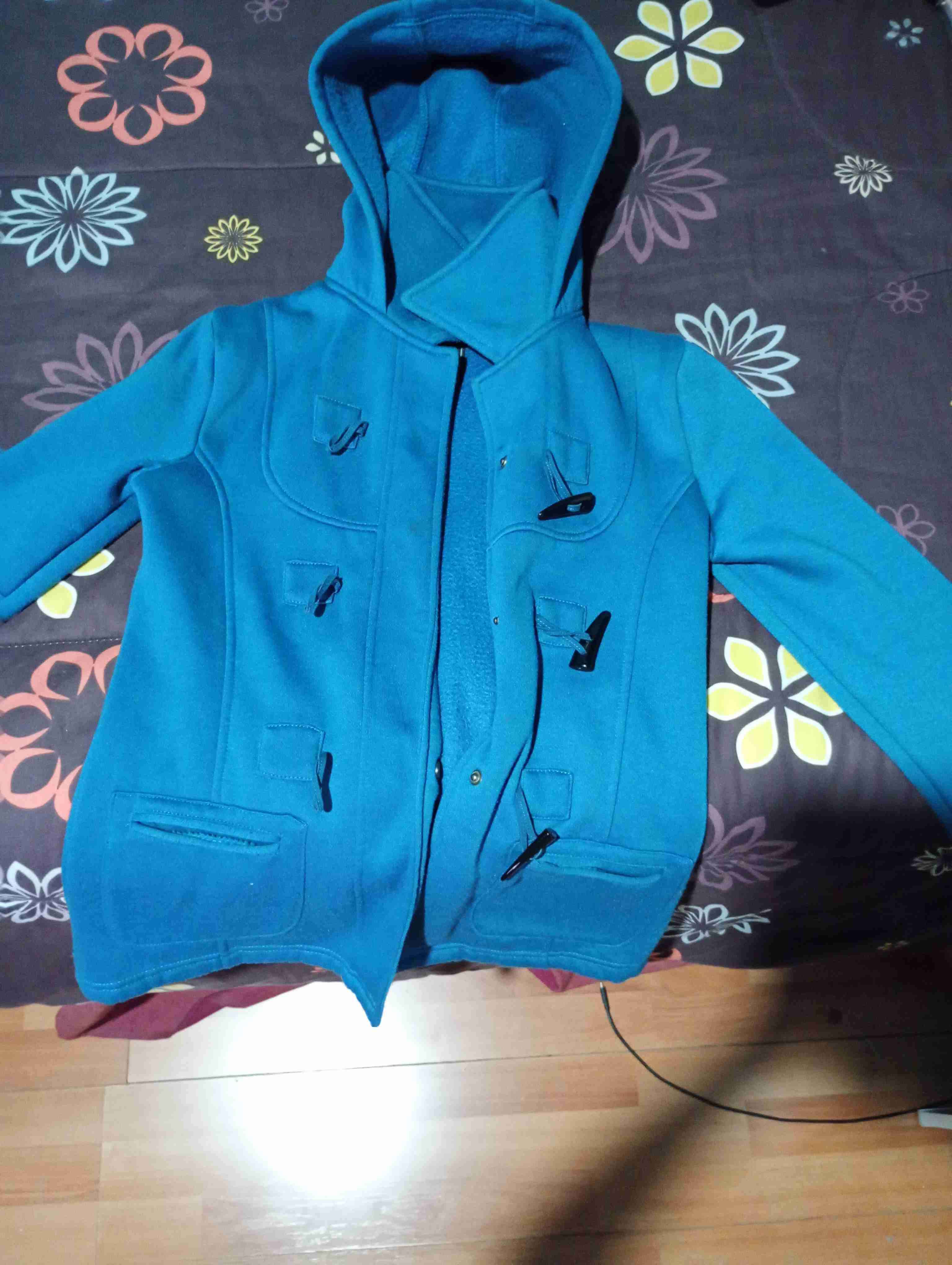 Abrigo Montgomery Azul con Gorro – Marca Boulevard - miniatura 1