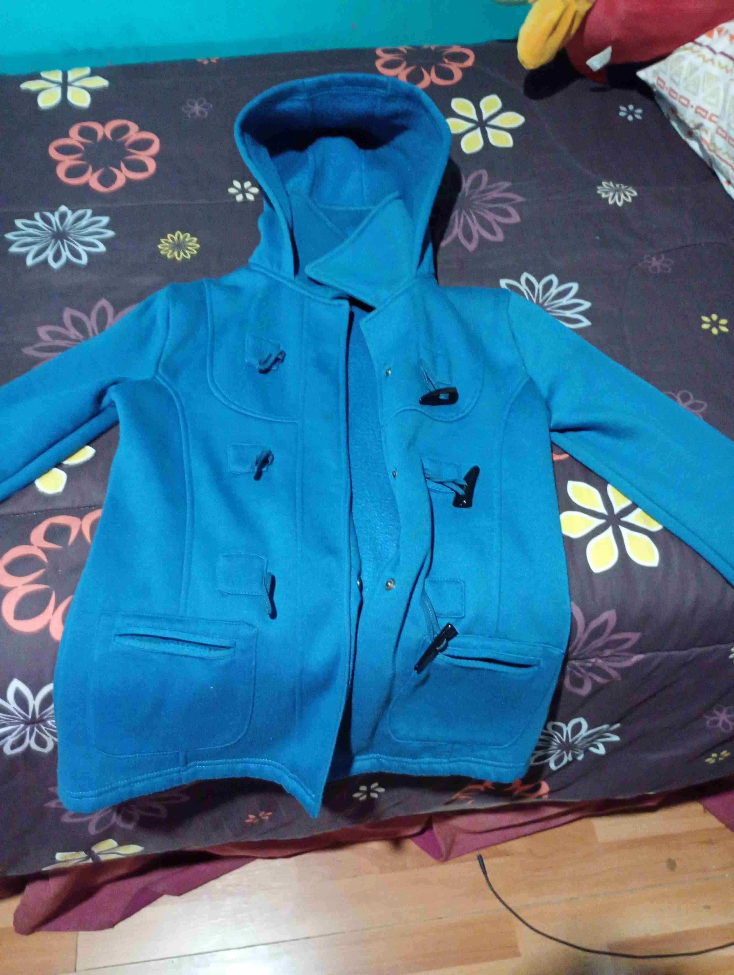 Abrigo Montgomery Azul con Gorro – Marca Boulevard - miniatura 2