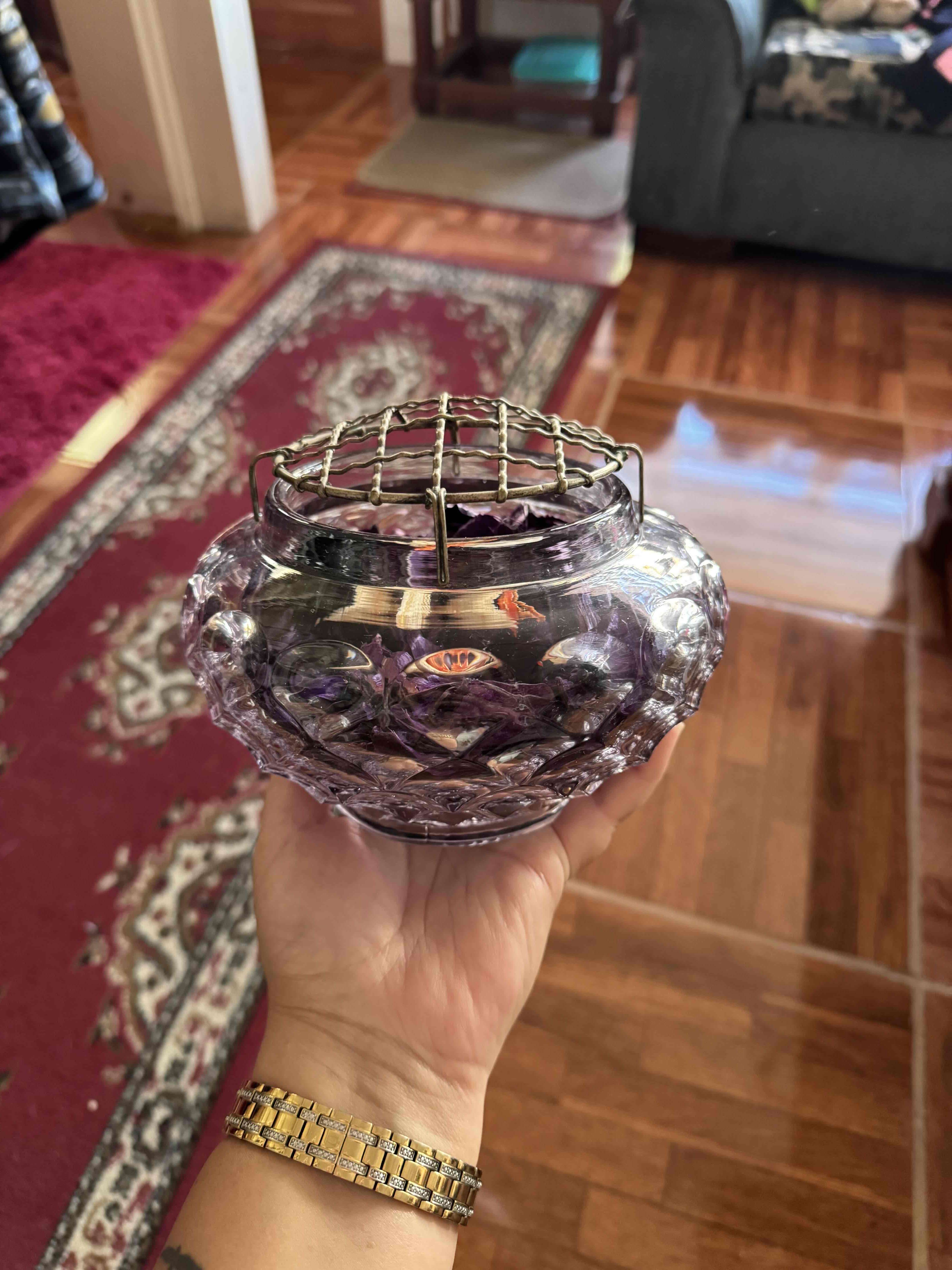 Florero vintage de vidrio decorativo - miniatura 4