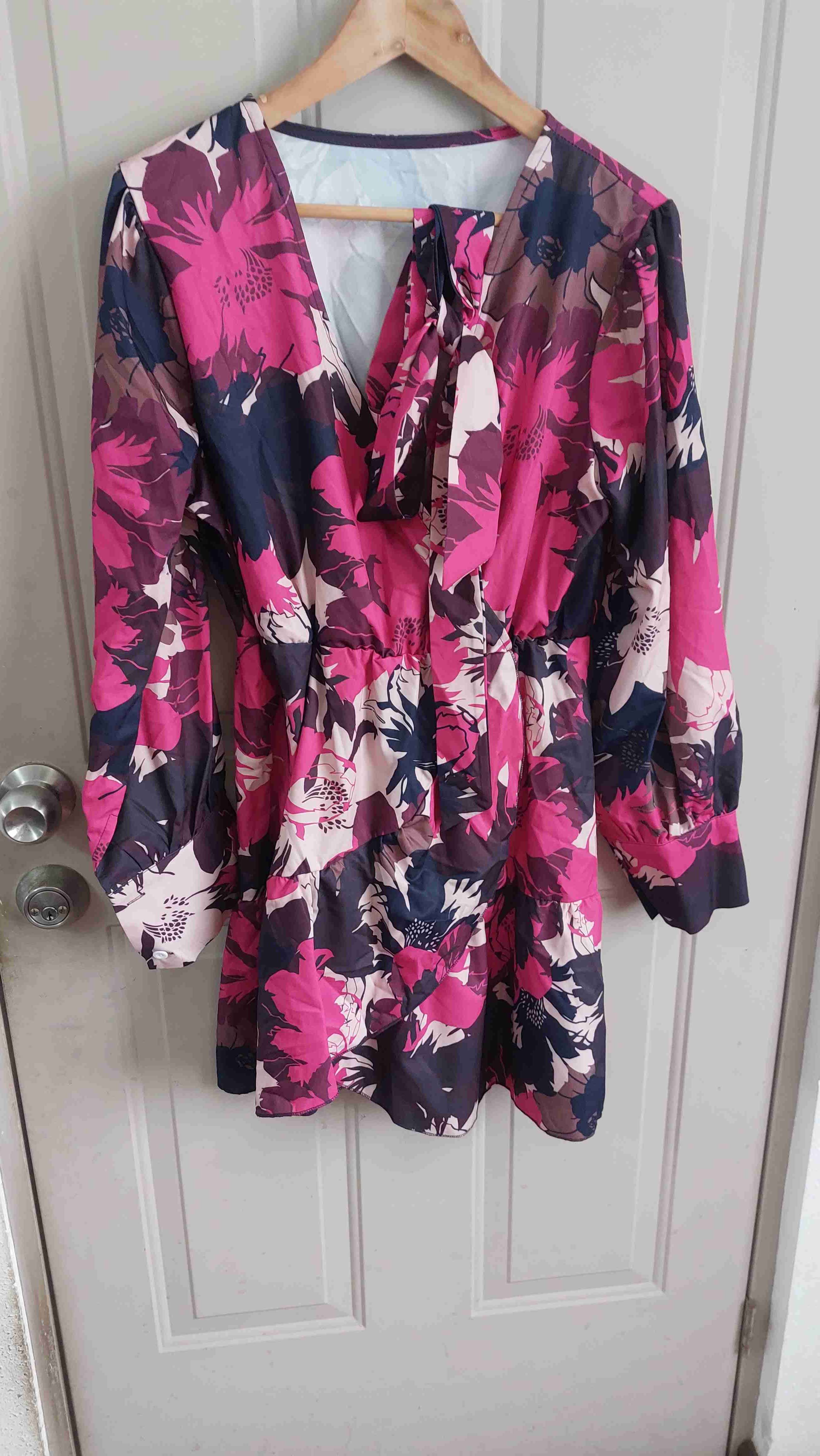 Vestido floral manga larga - miniatura 2