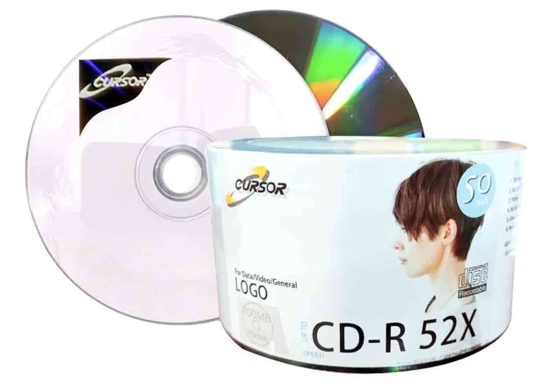 Pack de 50 CDs CD-R 52X Cursor - miniatura 1