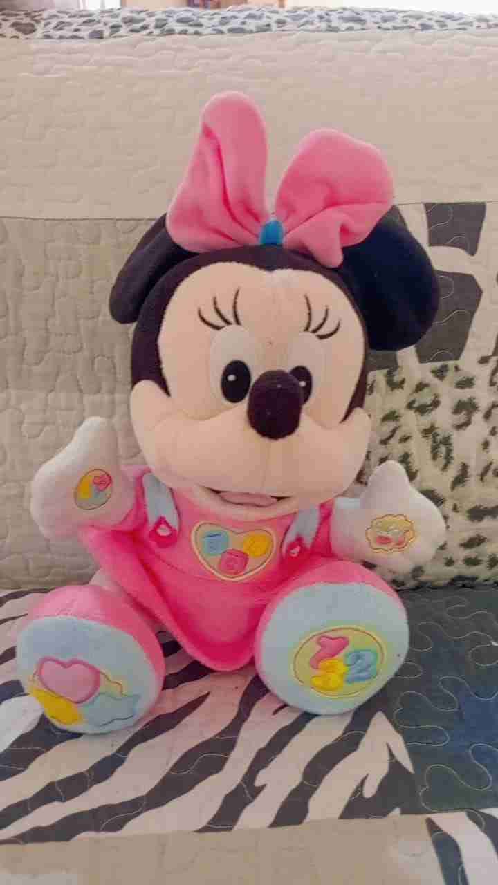 Peluche Minnie Mouse rosa interactivo