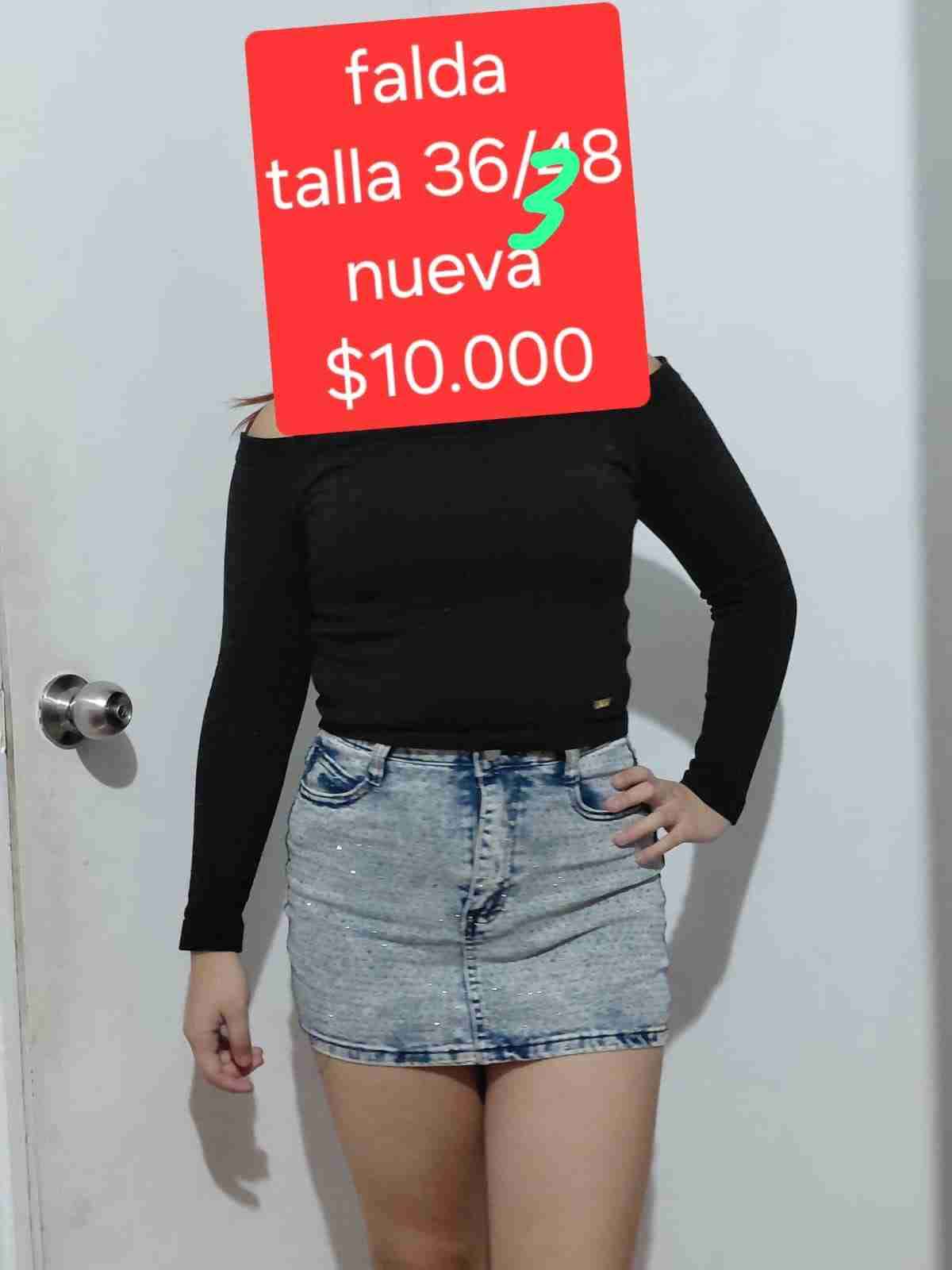 Falda mezclilla talla 36/38