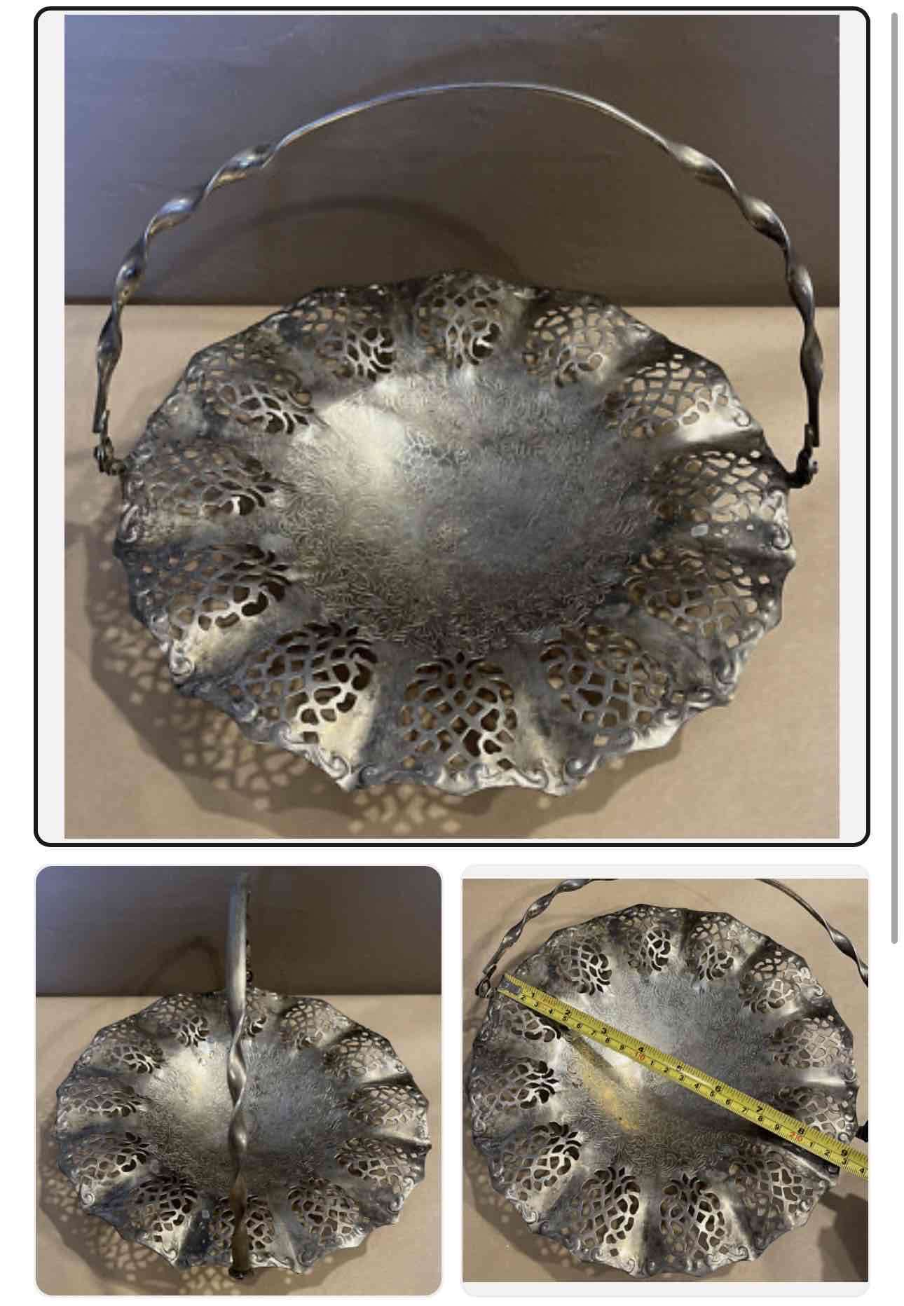 Canasto decorativo metálico - miniatura 2