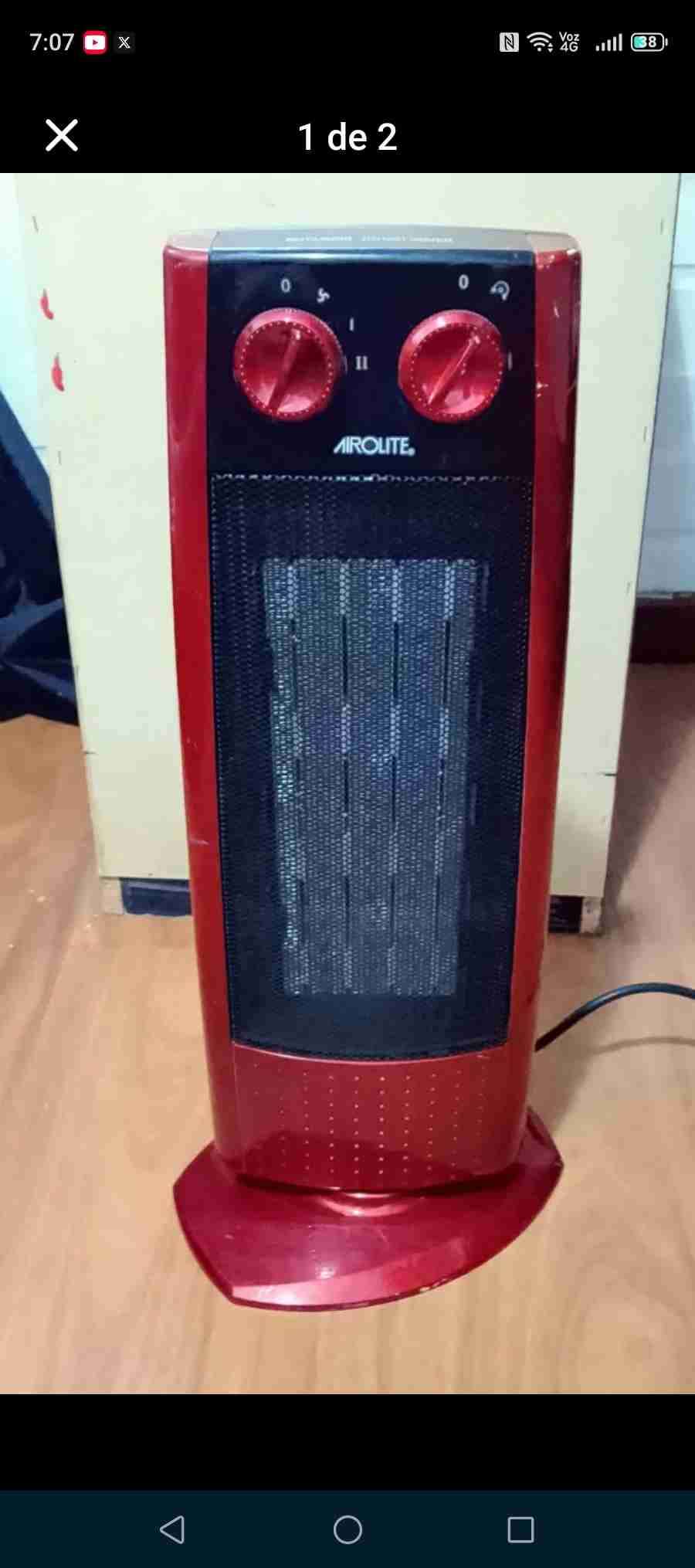 Calefactor eléctrico rojo Airolite - miniatura 1