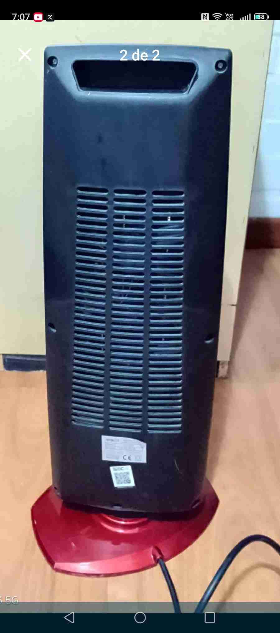 Calefactor eléctrico rojo Airolite - miniatura 2