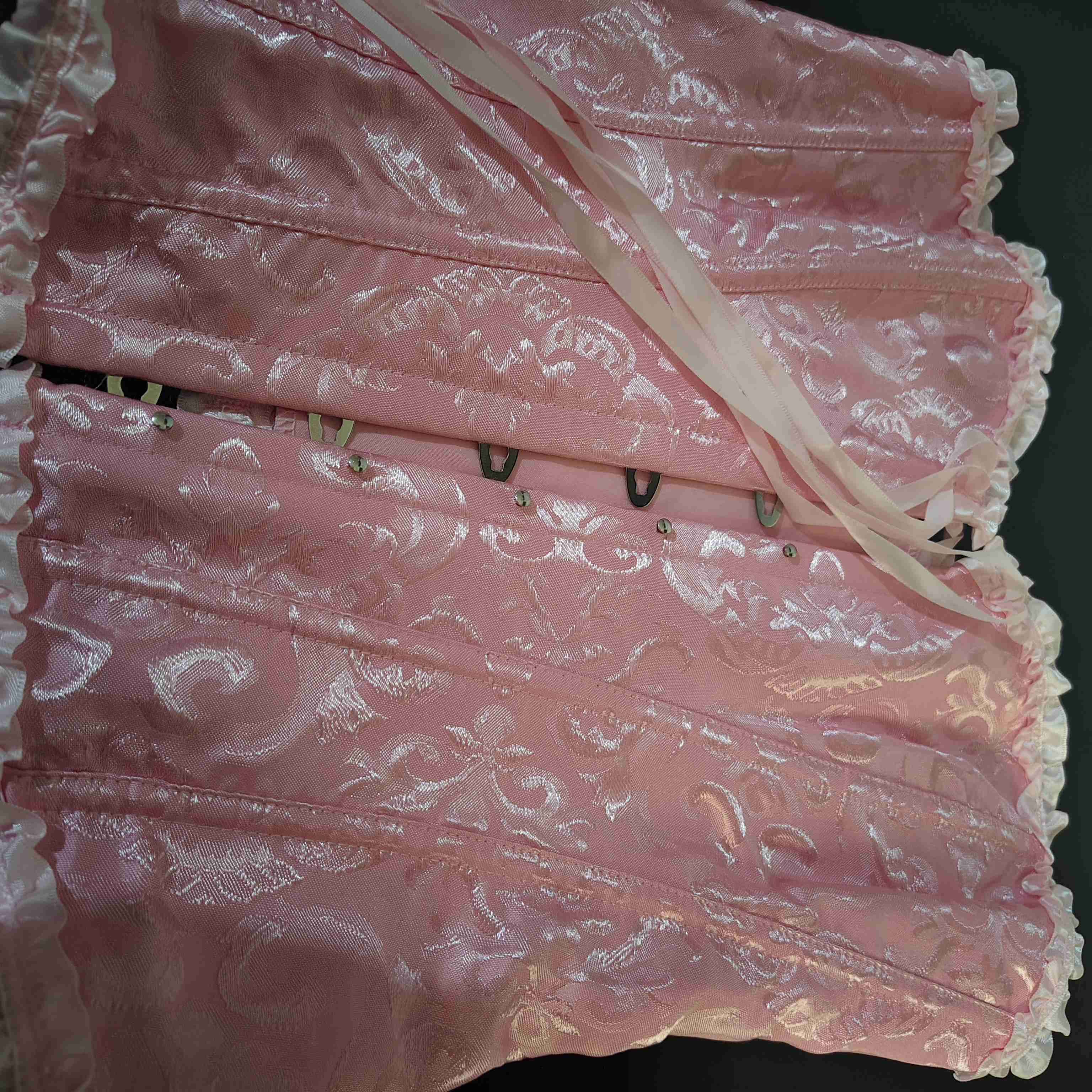 Corset rosa con encaje - miniatura 2